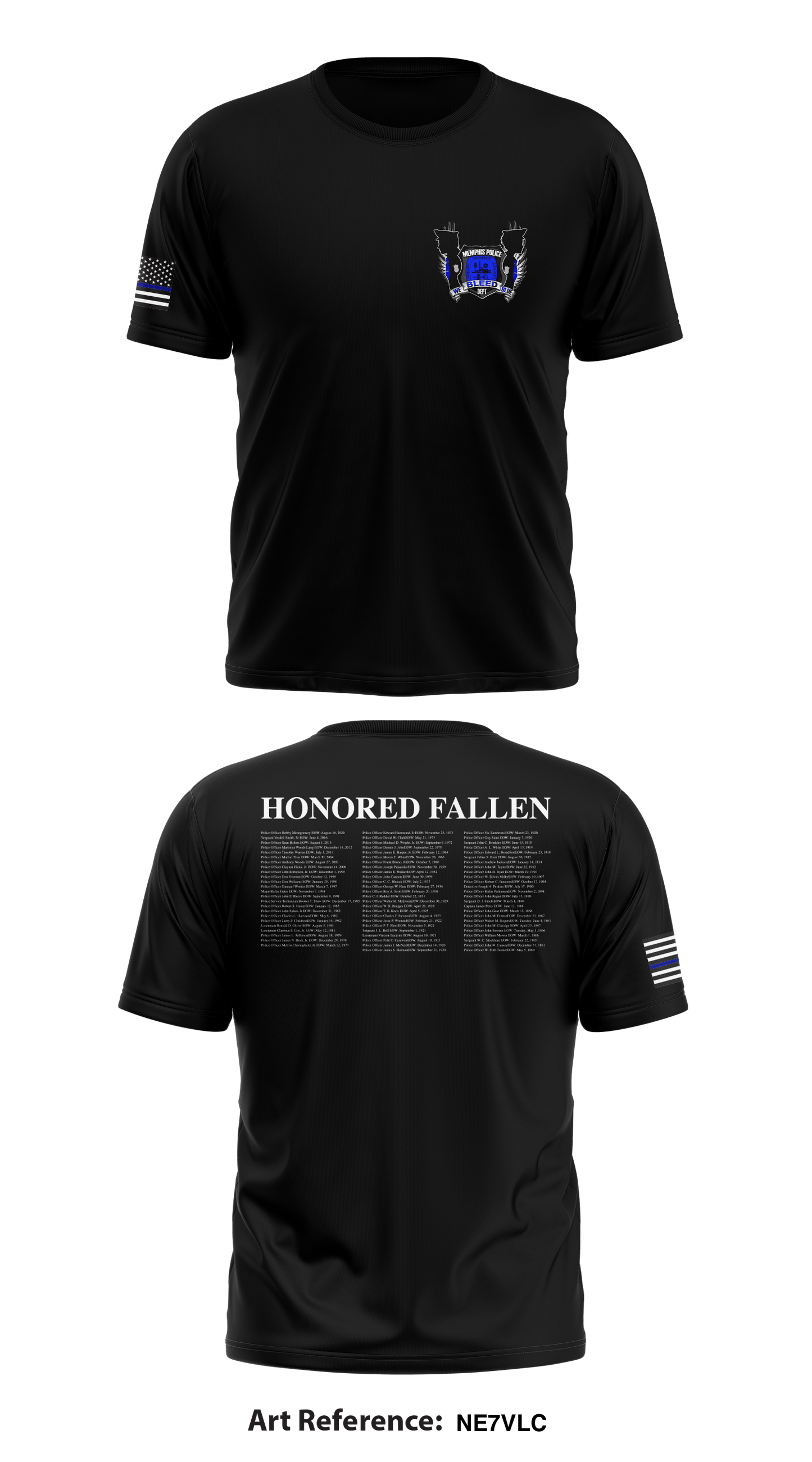 Memphis Police Store 1 Core Men's SS Performance Tee - nE7VLc