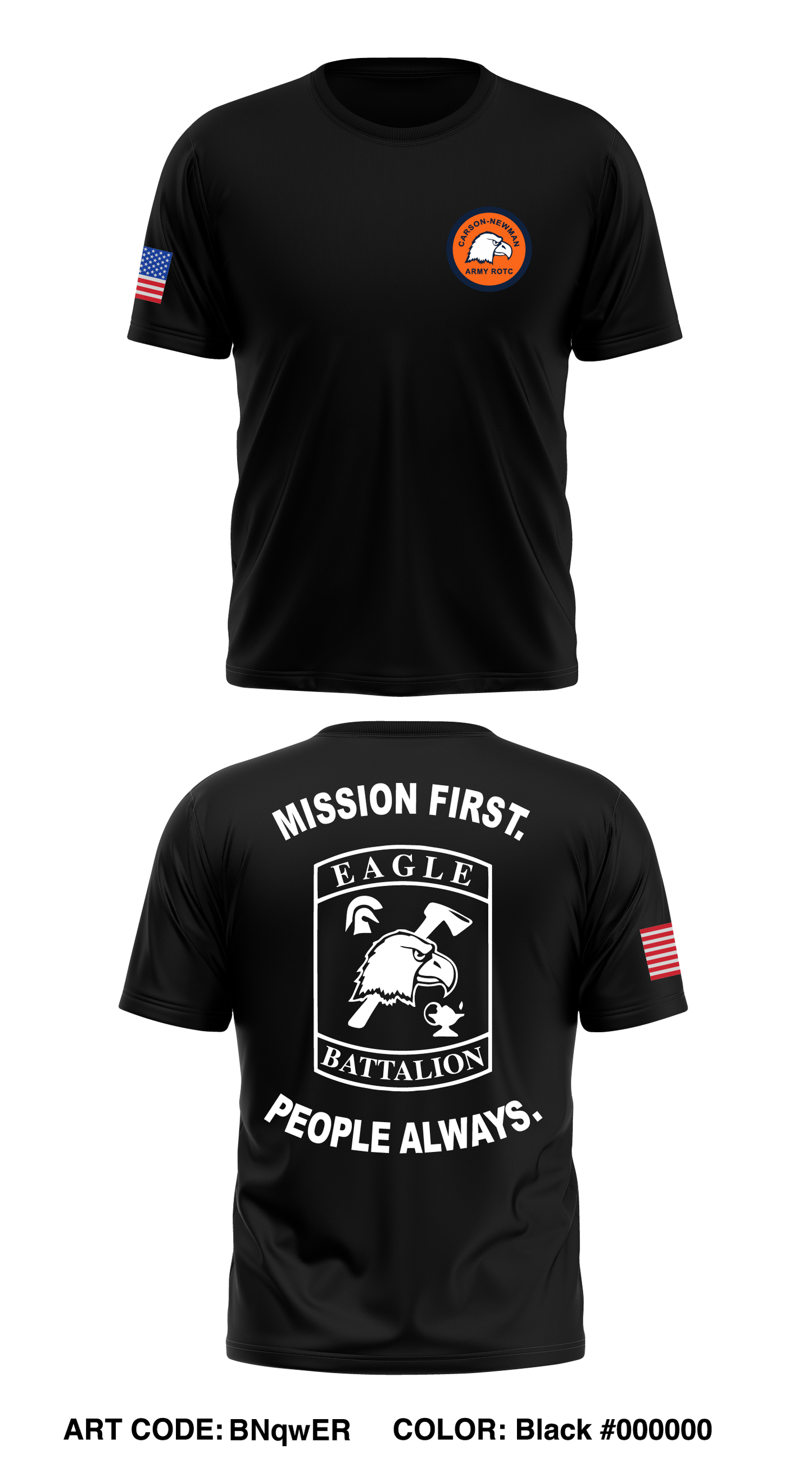 Carson-Newman Army ROTC Store 1 Core Men's SS Performance Tee - BNqwER
