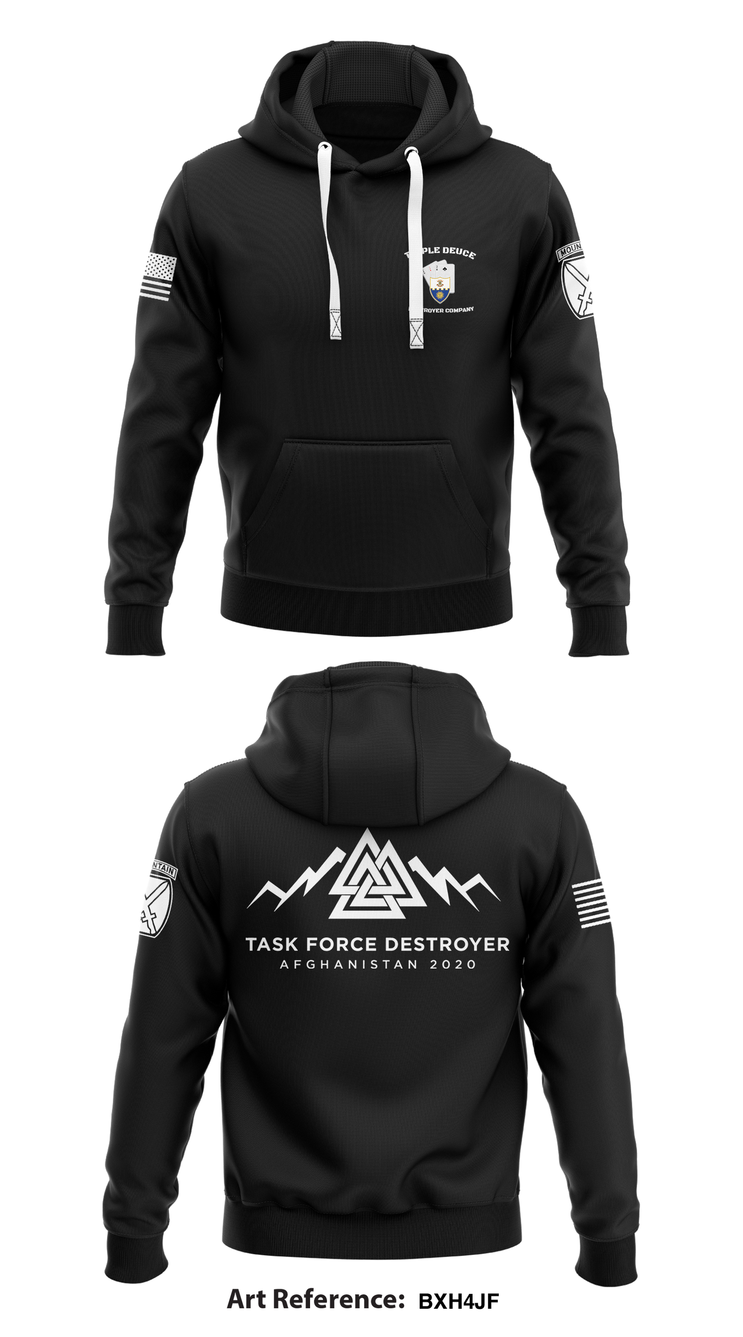 2-22 Destroyer Company Store 1 Core Men's Hooded Performance Sweatshirt - BXH4jf