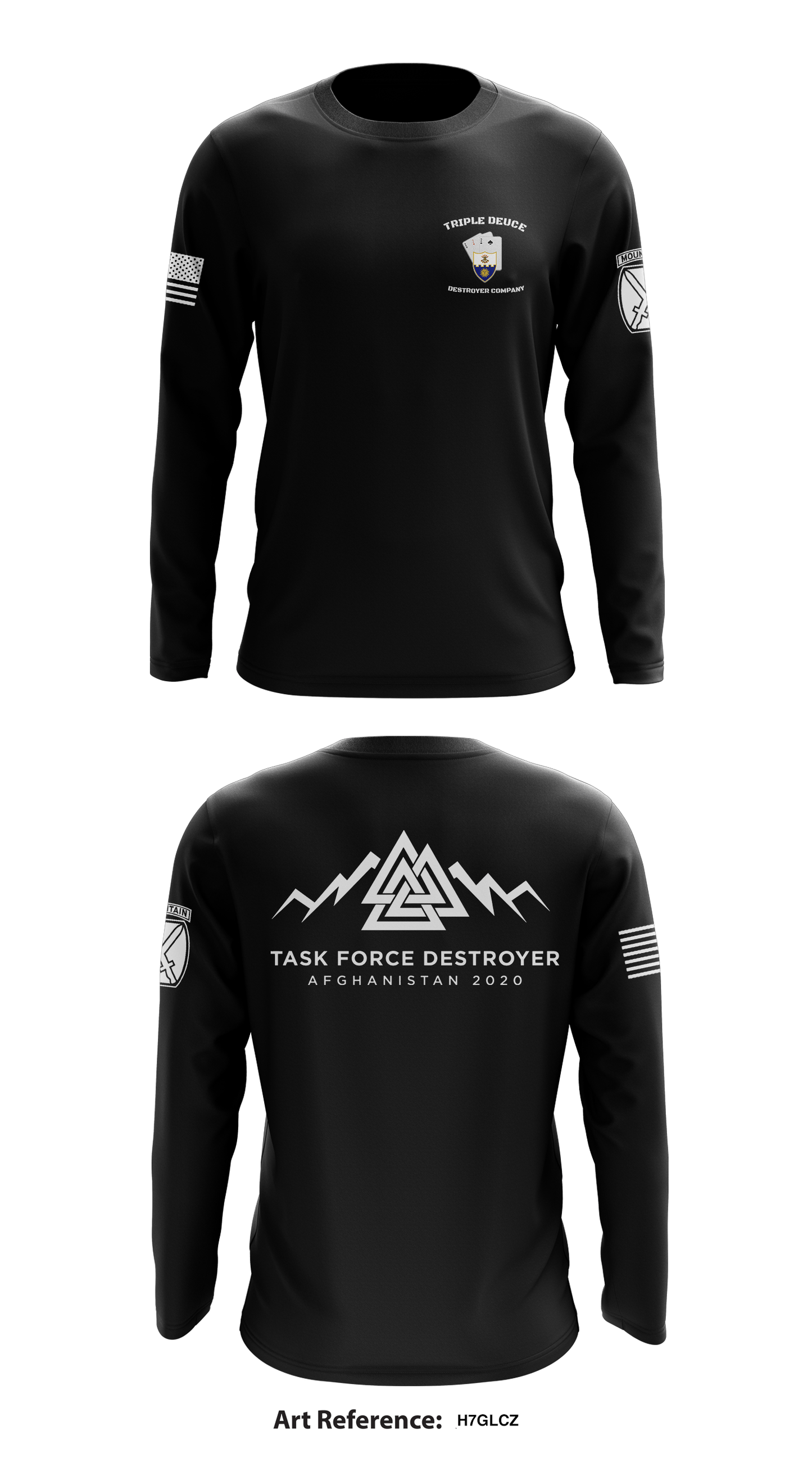2-22 Destroyer Company Store 1 Core Men's LS Performance Tee - H7gLcZ