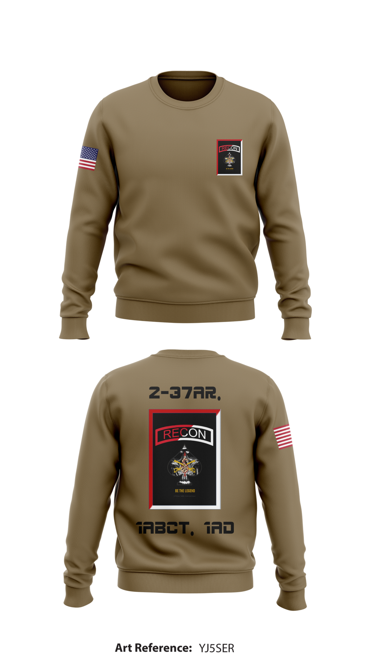2-37AR, 1ABCT, 1AD Store 1 Core Men's Crewneck Performance Sweatshirt - KbbWvW