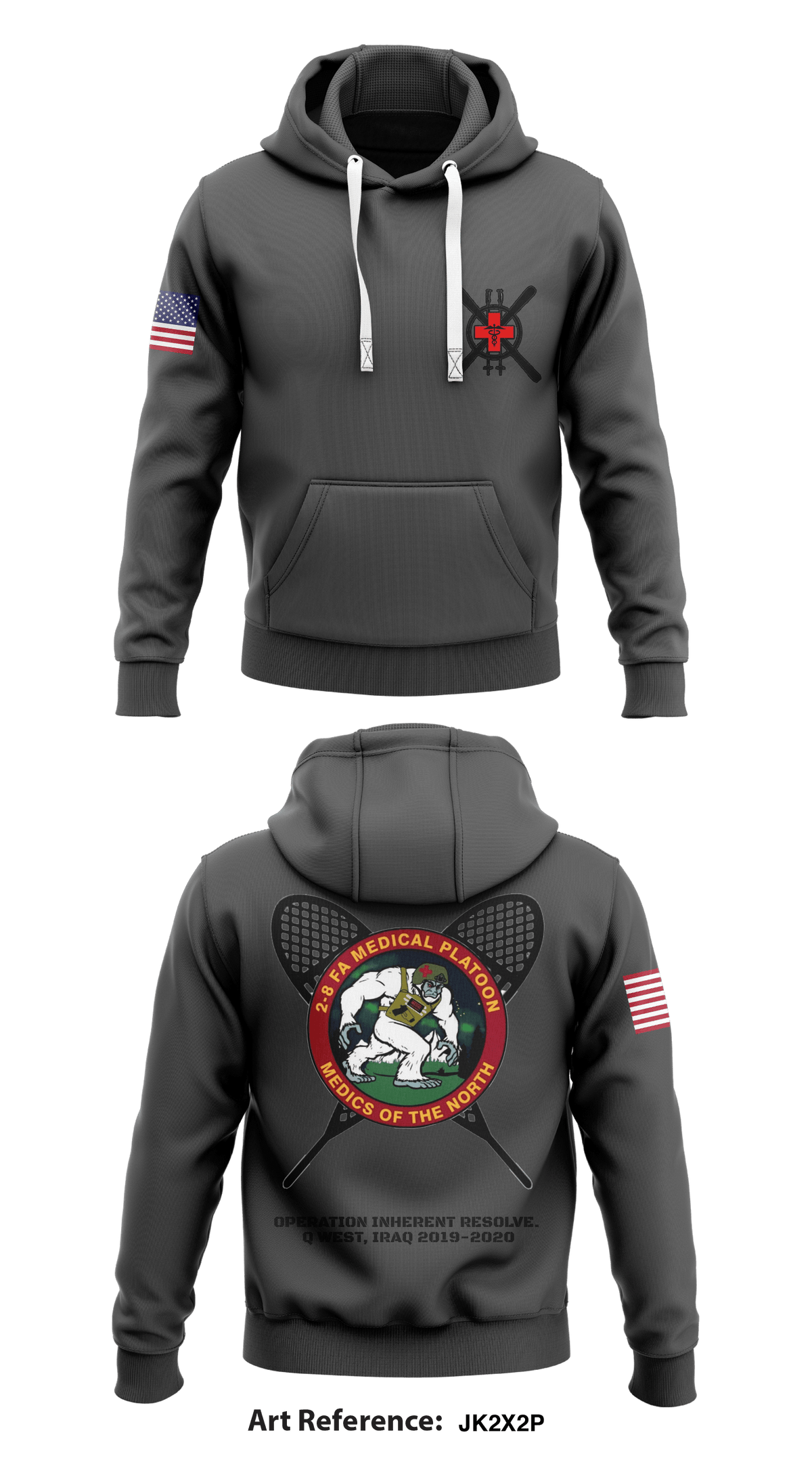 2-8 FAR medics Core Men's Hooded Performance Sweatshirt - JK2x2p