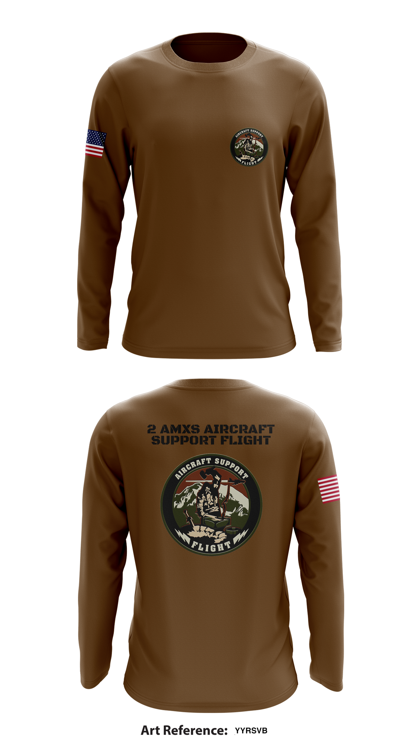 2 AMXS Aircraft Support Flight Store 1 Core Men's LS Performance Tee - yyRSVB