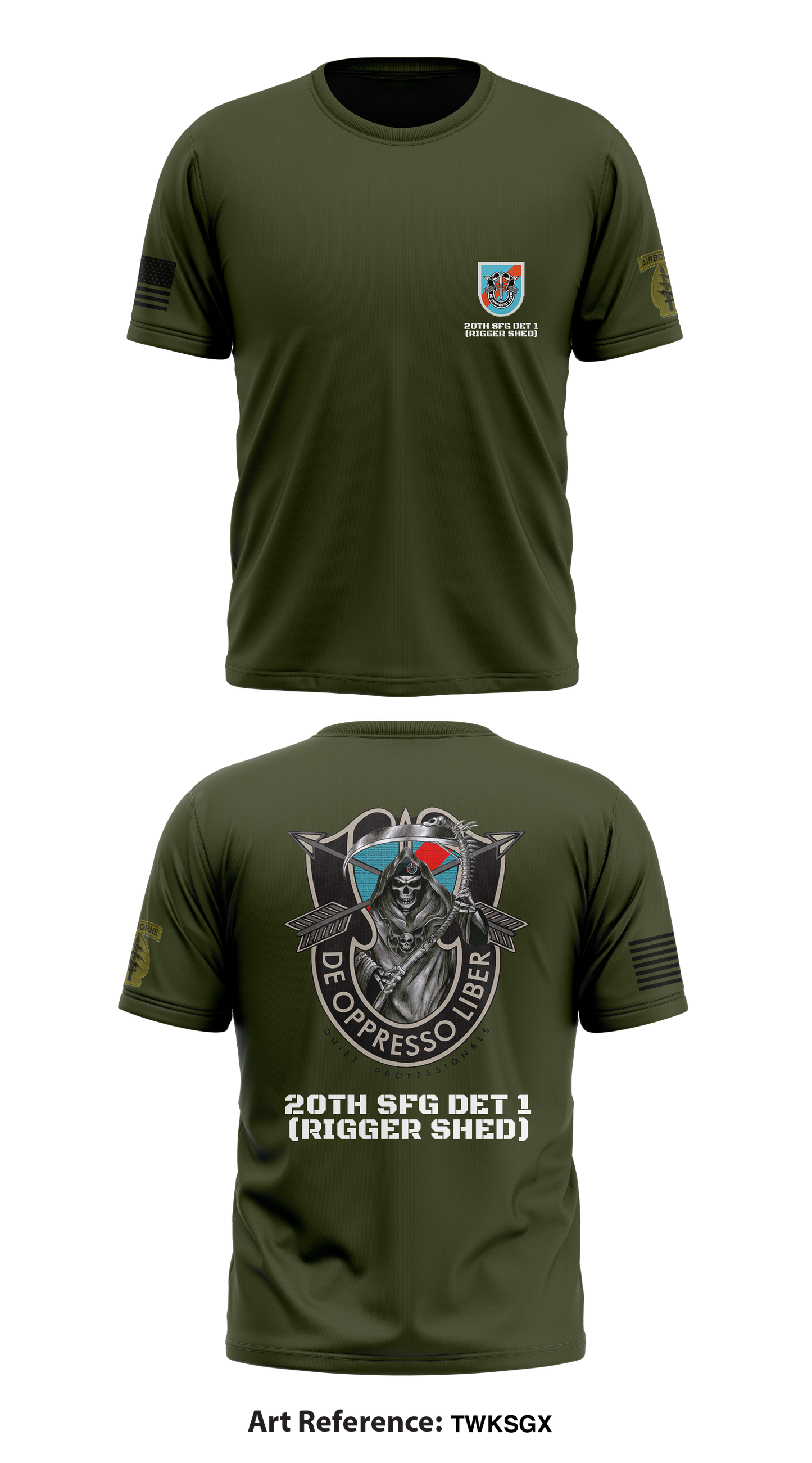 20th SFG DET 1 Rigger Store 1 Core Men's SS Performance Tee - TWksGX