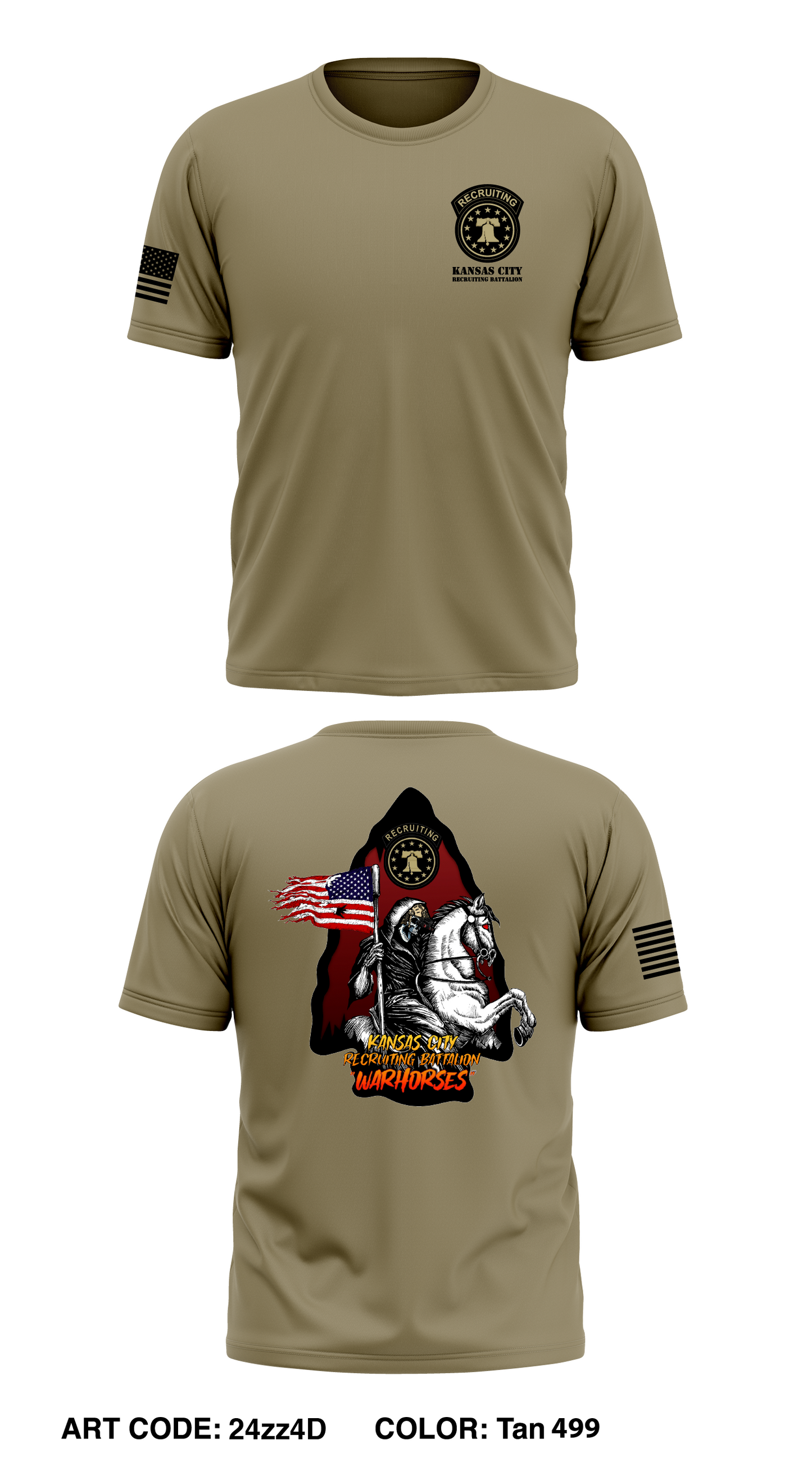 KANSAS CITY RECRUITING BATTALION Core Men's SS Performance Tee - 24zz4D