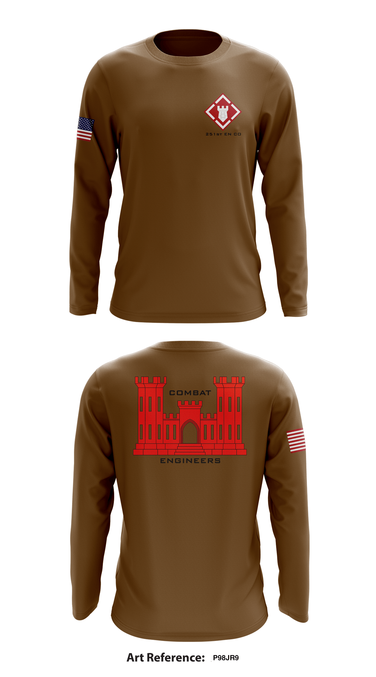 251st EN CO Store 1 Core Men's LS Performance Tee - p98Jr9