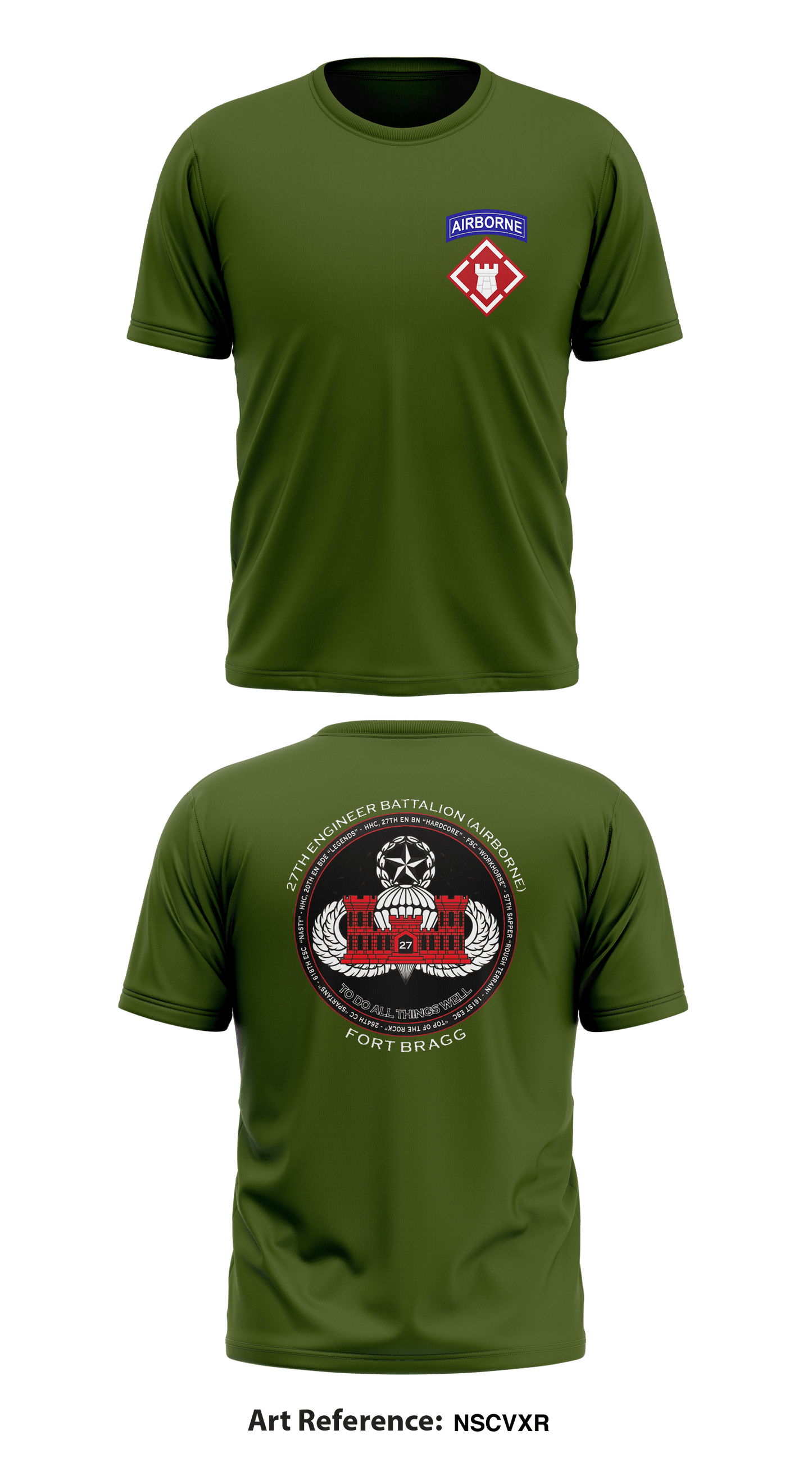 27th Engineer Battalion (Airborne) Store 1 Core Men's SS Performance Tee - nsCvxr