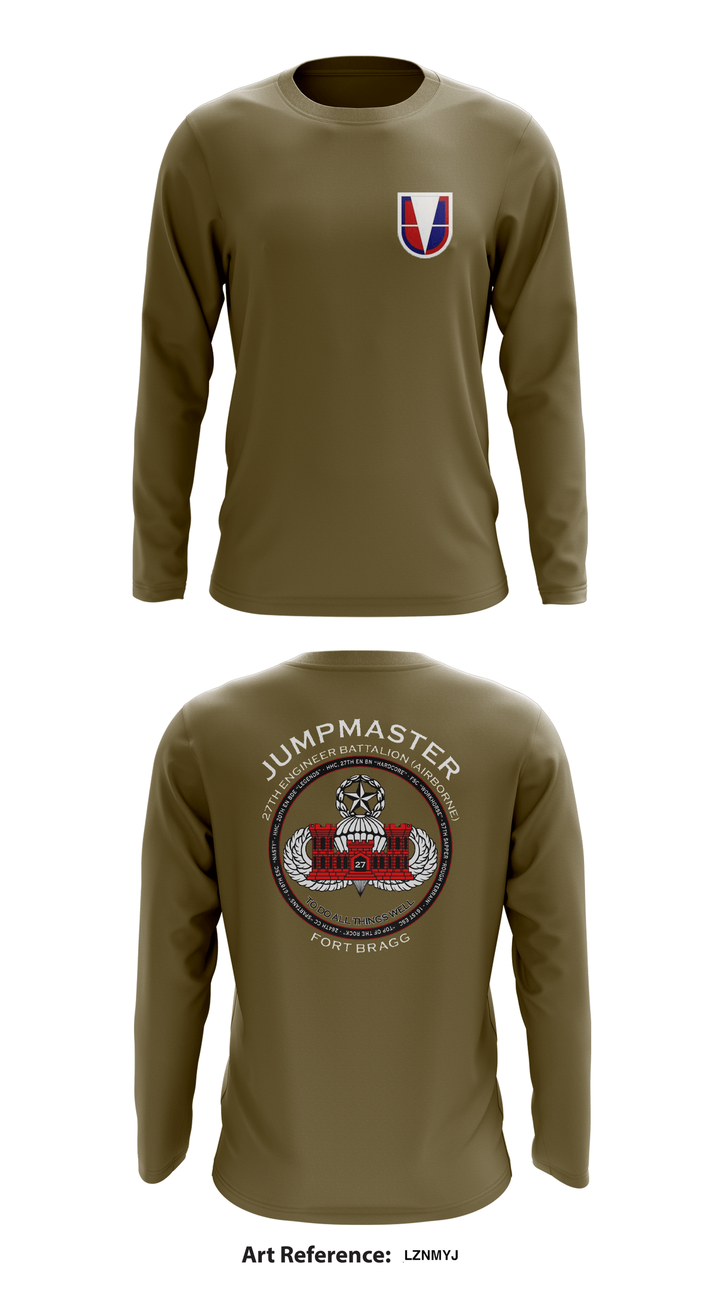 27th Engineer Battalion (Airborne) Store 1 Core Men's LS Performance Tee - LznmYj