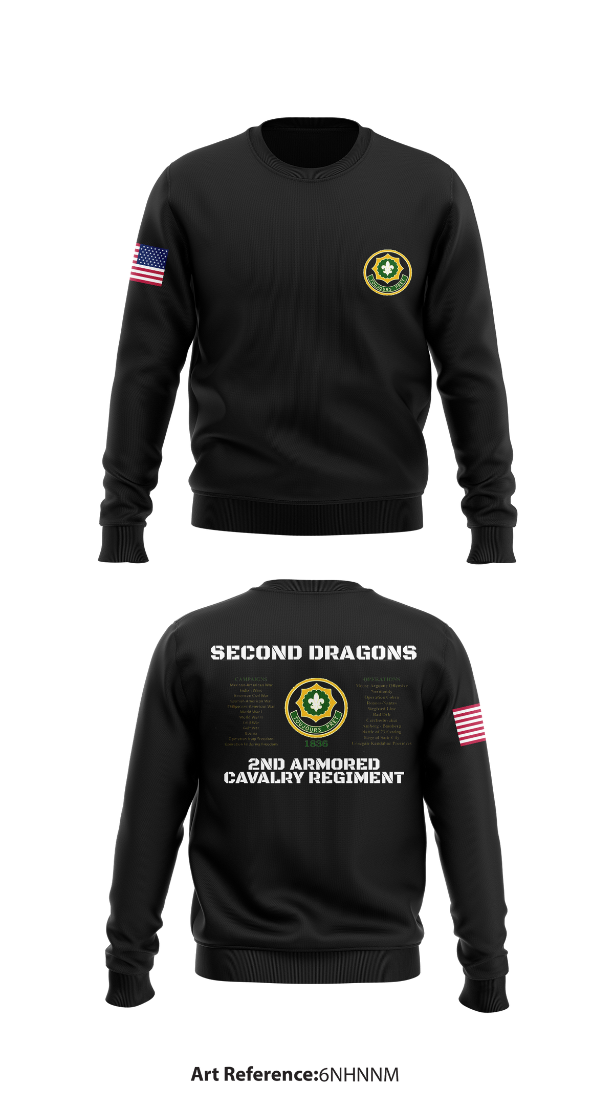 2nd Armored Cavalry Regiment Store 1 Core Men's Crewneck Performance Sweatshirt - 6NhNnm