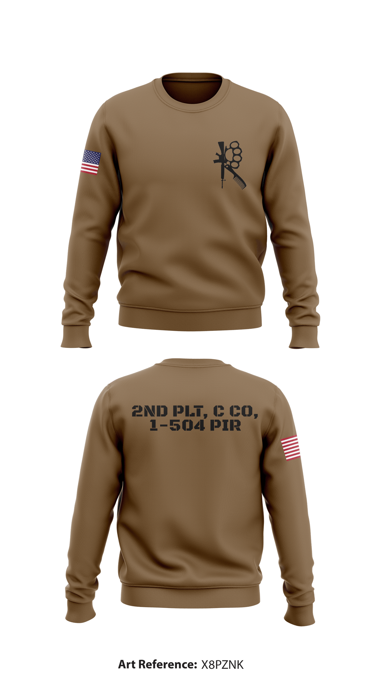 2nd PLT, C CO, 1-504 PIR Store 1 Core Men's Crewneck Performance Sweatshirt - x8pznK