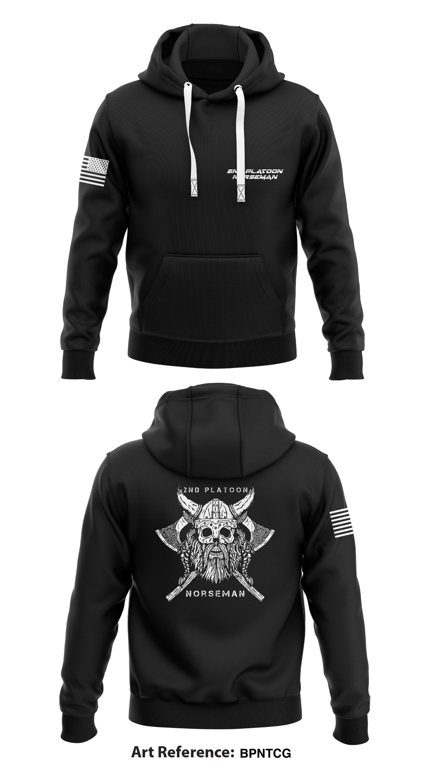 2nd Platoon Norseman Store 1 Core Men's Hooded Performance Sweatshirt - bpNTcG