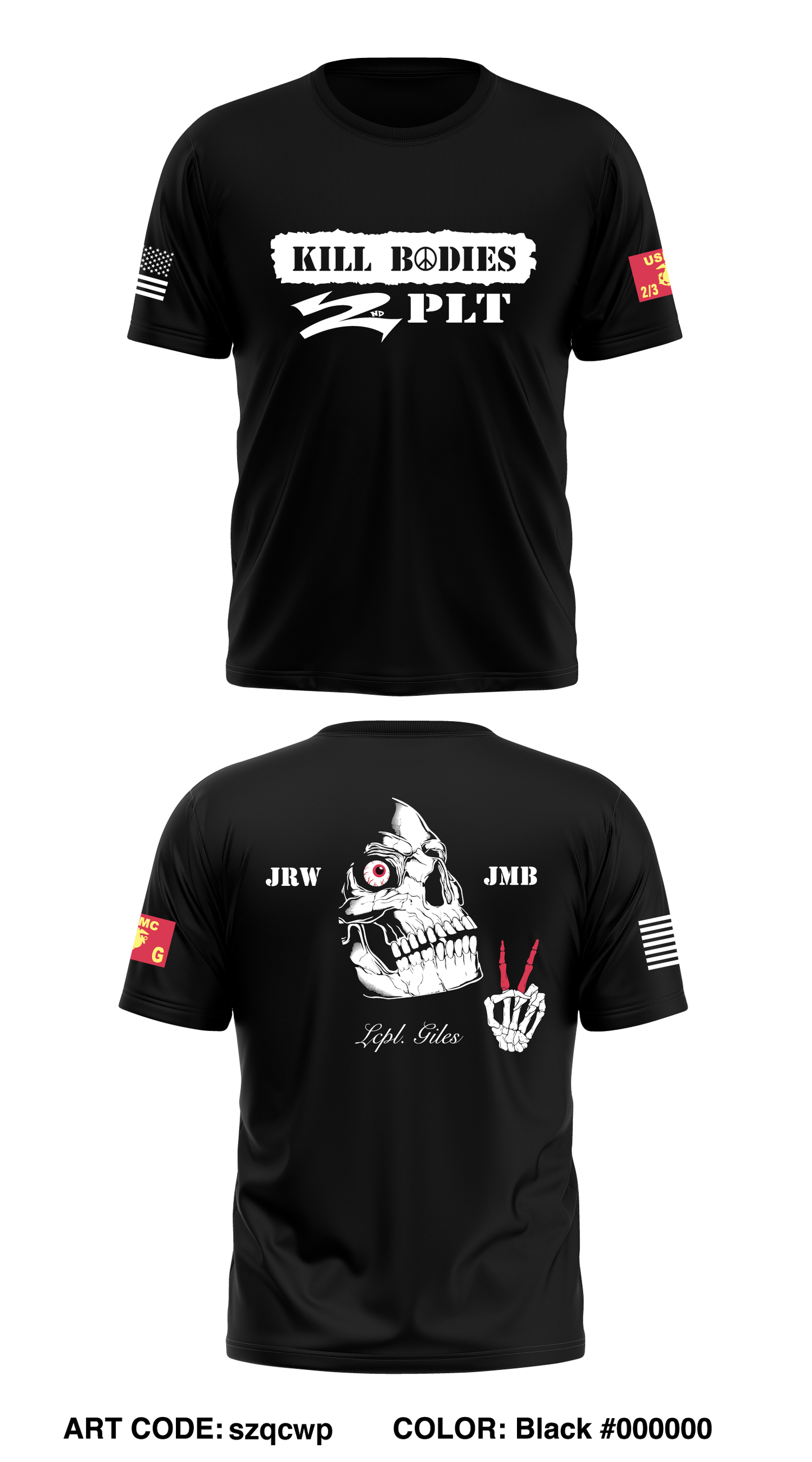 2nd Battalion 3rd Marines, Golf Co. 2nd Platoon Store 1 Core Men's SS Performance Tee - szqcwp