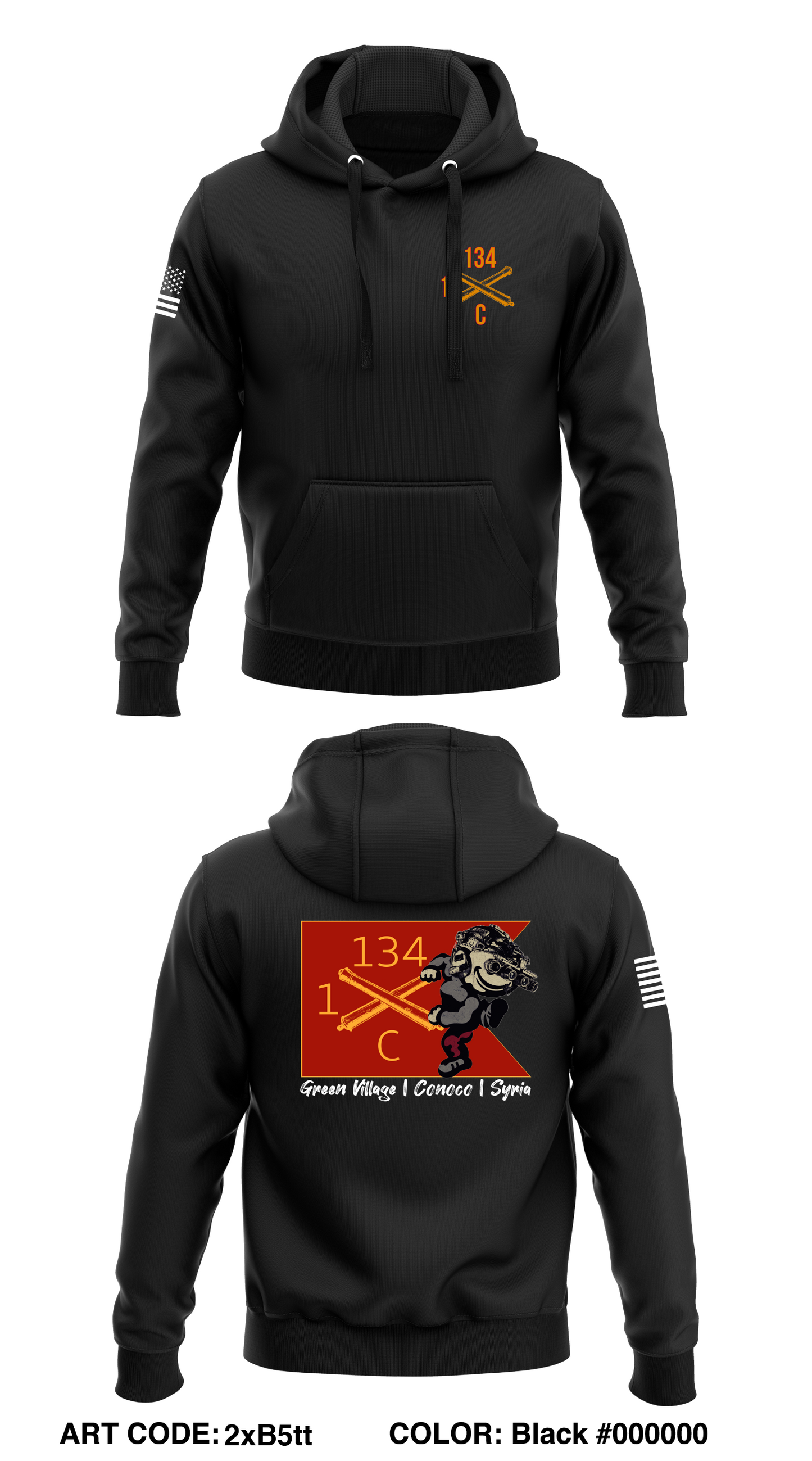 C134 OIR Limited Core Men's Hooded Performance Sweatshirt - 2xB5tt