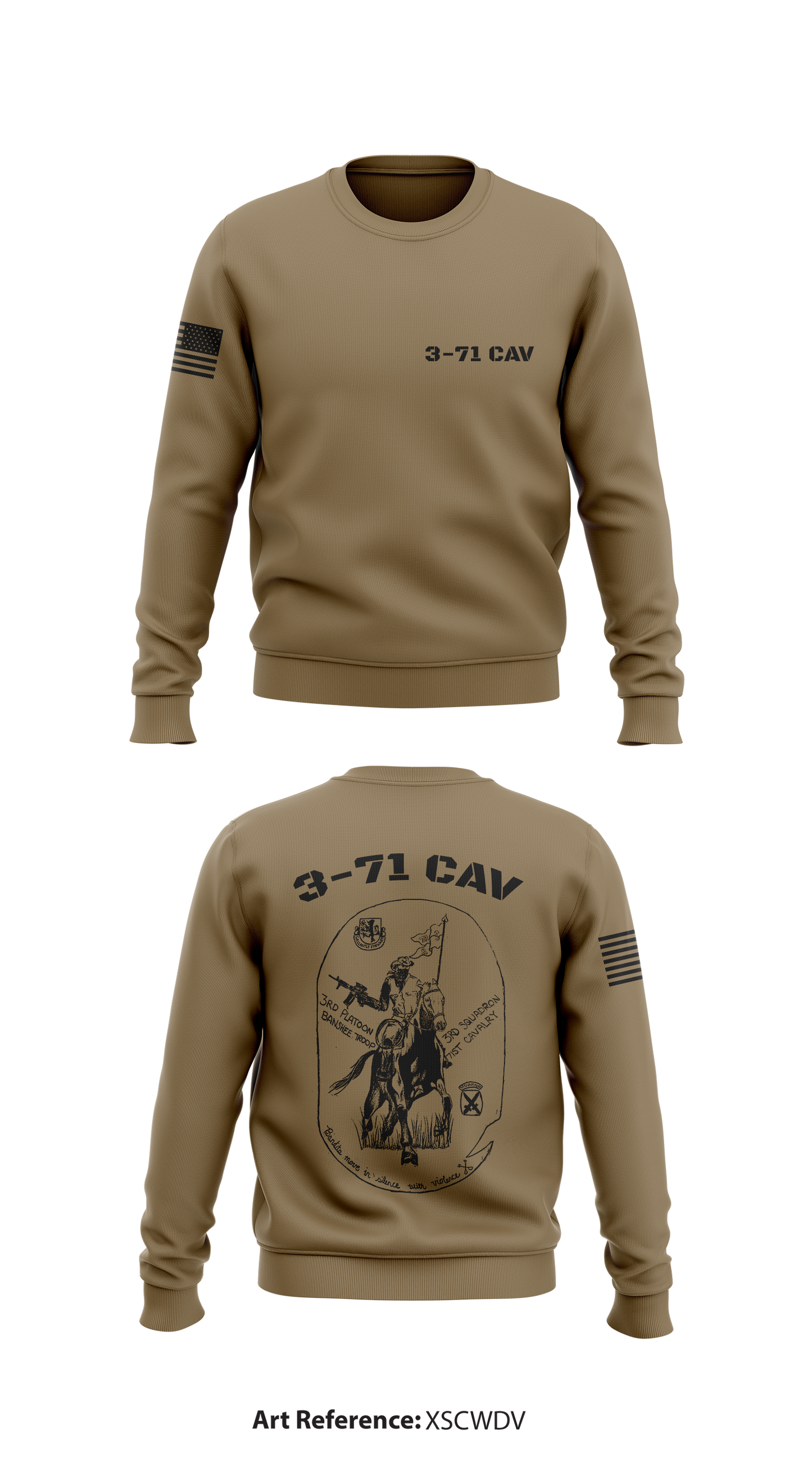 3-71 cav Store 1 Core Men's Crewneck Performance Sweatshirt - XScWDV