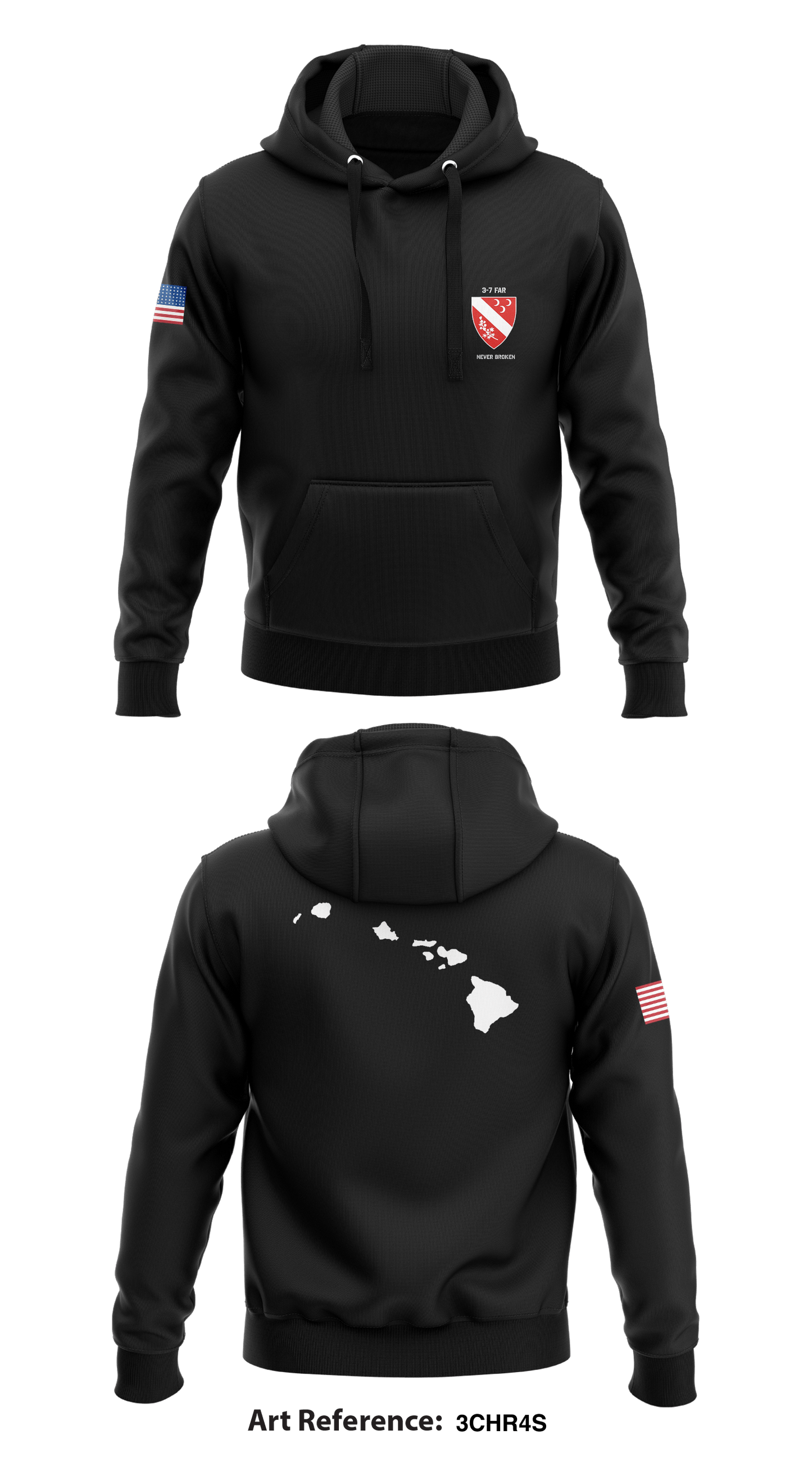3-7 Field Artillery Core Men's Hooded Performance Sweatshirt - 3chR4S