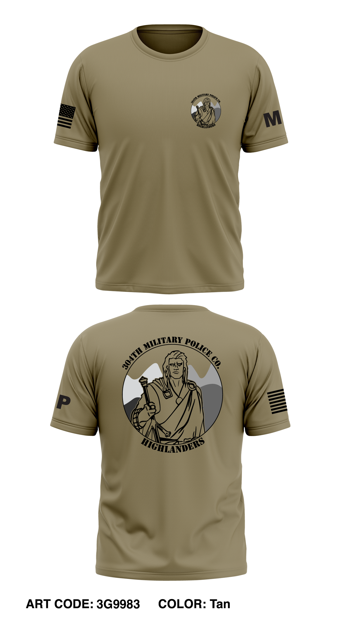 304th MP Co Store 1 Core Men's SS Performance Tee - 3G9983