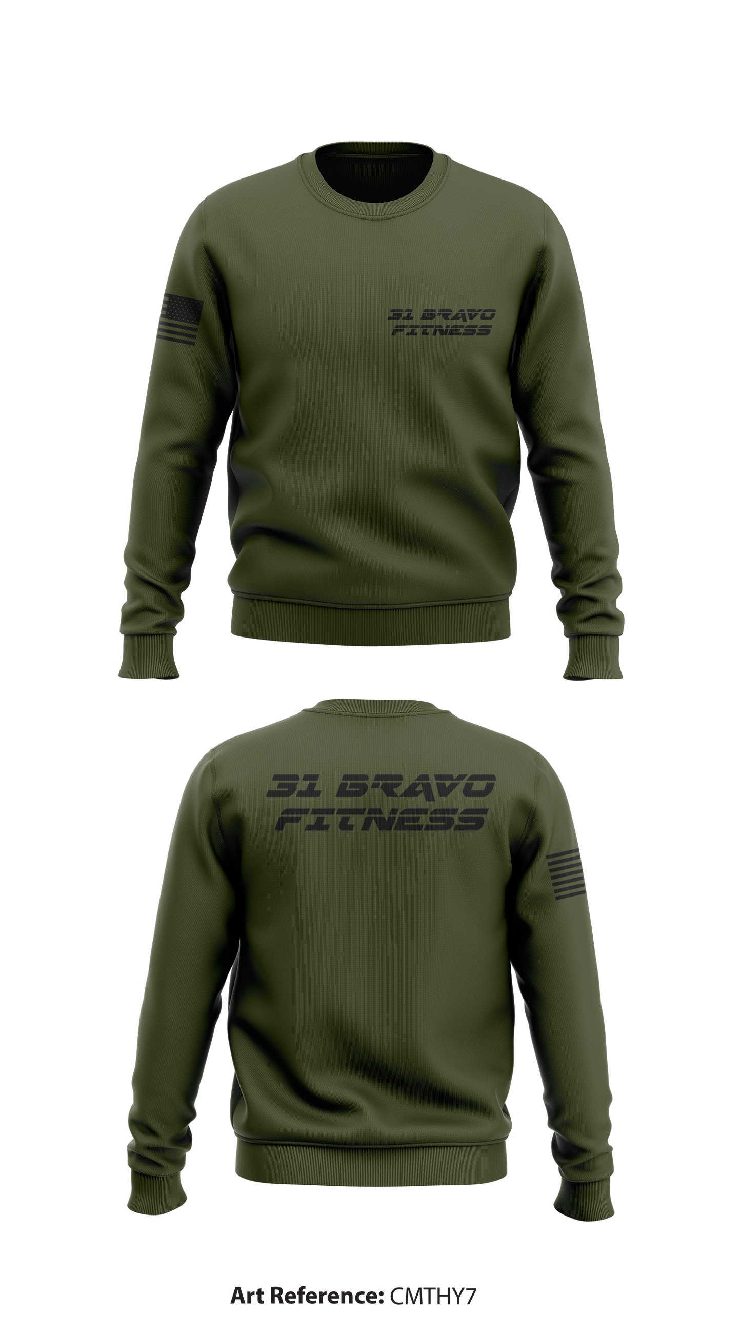 31 Bravo Fitness Store 1 Core Men's Crewneck Performance Sweatshirt - CmtHY7