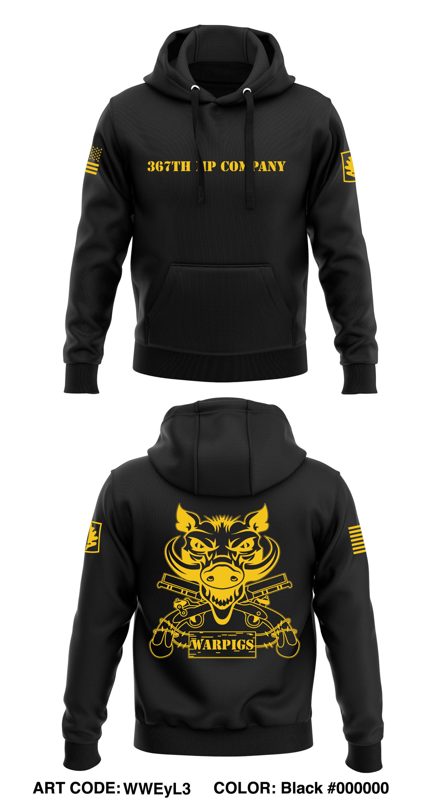 367th MP Company Store 1 Core Men's Hooded Performance Sweatshirt - D8jQBZ