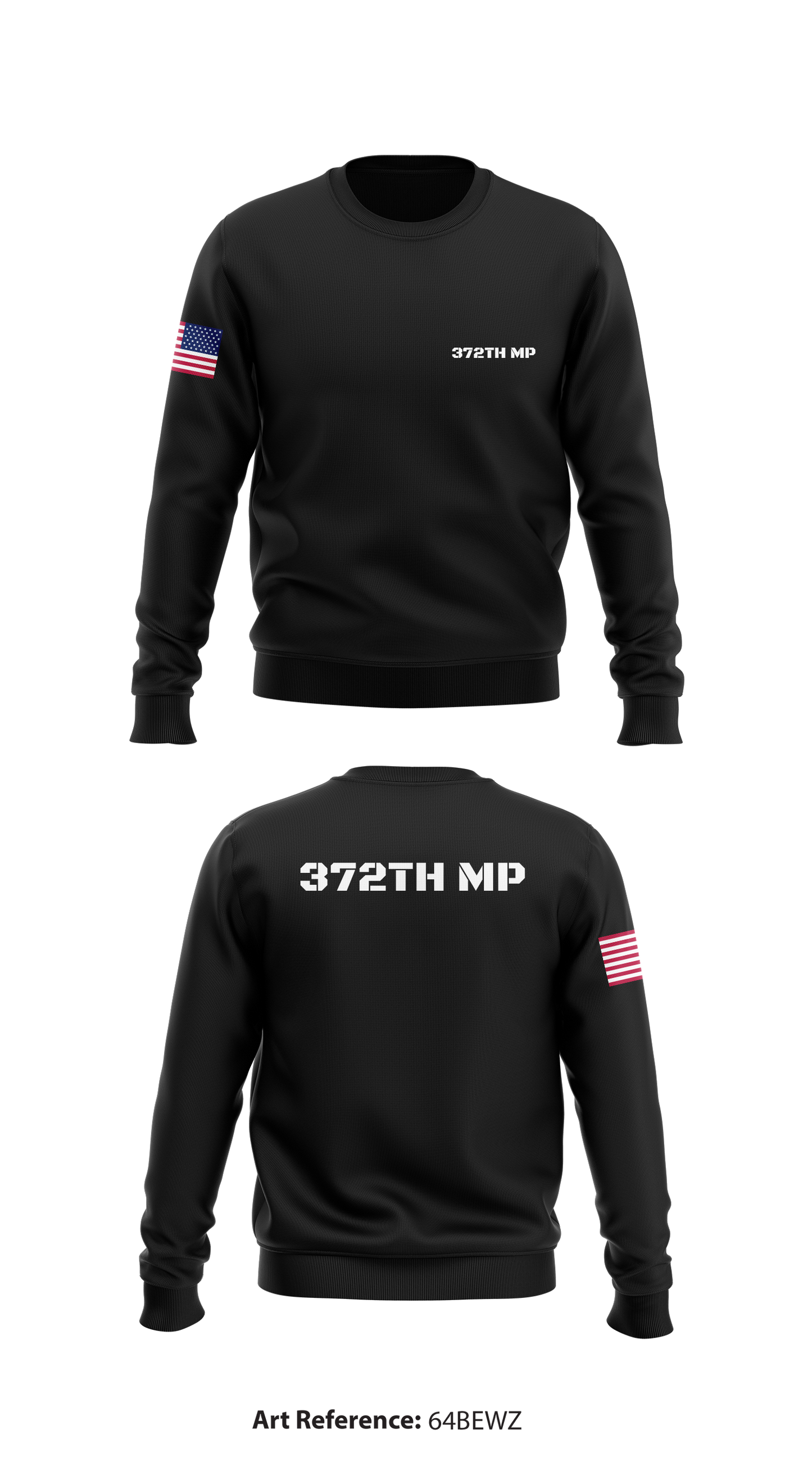 372th mp Store 1 Core Men's Crewneck Performance Sweatshirt - 64Bewz
