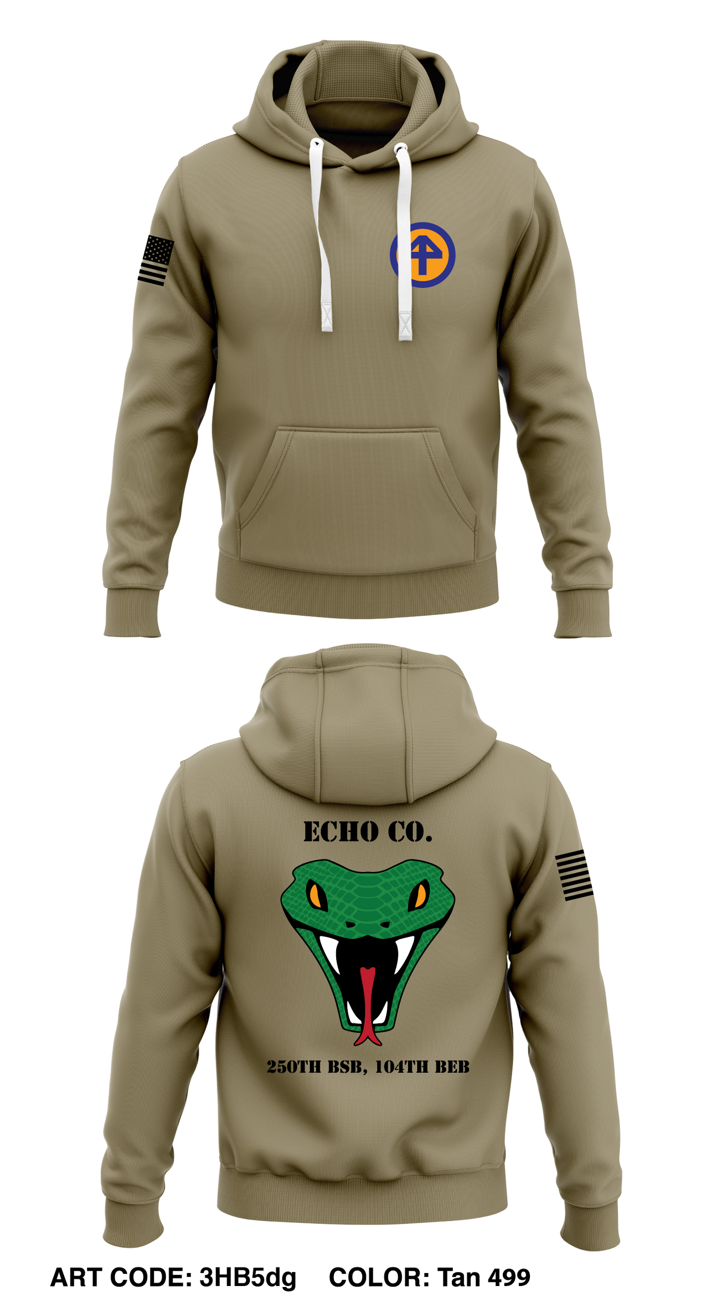 E Co, 25th BSB, 14th BEB, 44 IBCT Core Men's Hooded Performance Sweatshirt - 3HB5dg