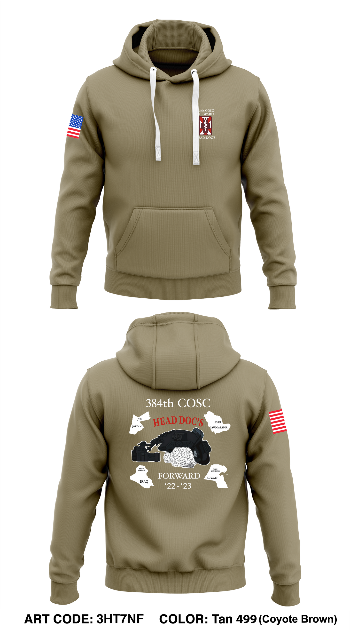 384th COSC Core Men's Hooded Performance Sweatshirt - 3HT7NF