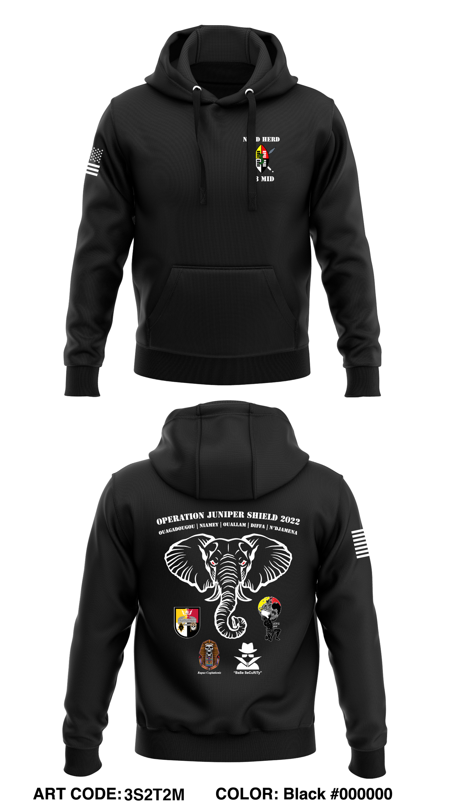 MID 3/3 SFG (A) Core Men's Hooded Performance Sweatshirt - 3S2T2M