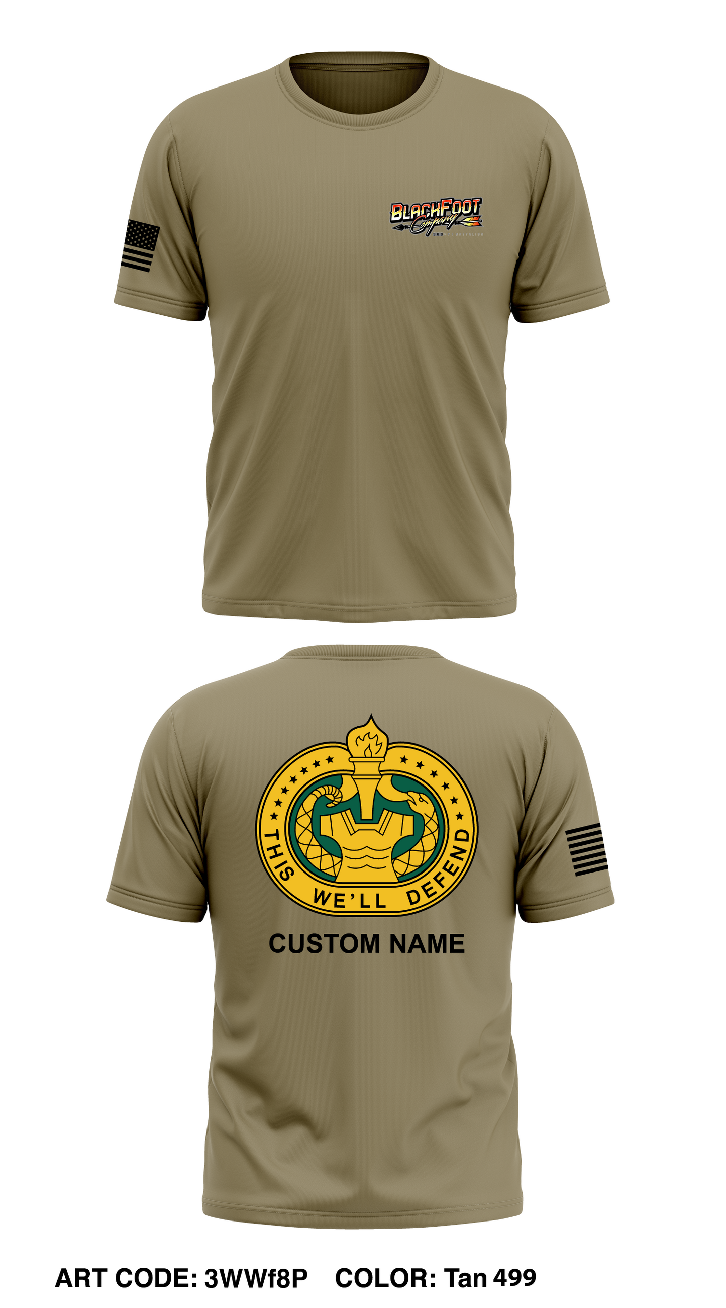 CUSTOM - B Co 309th MI BN DS Core Men's SS Performance Tee - 3WWf8P
