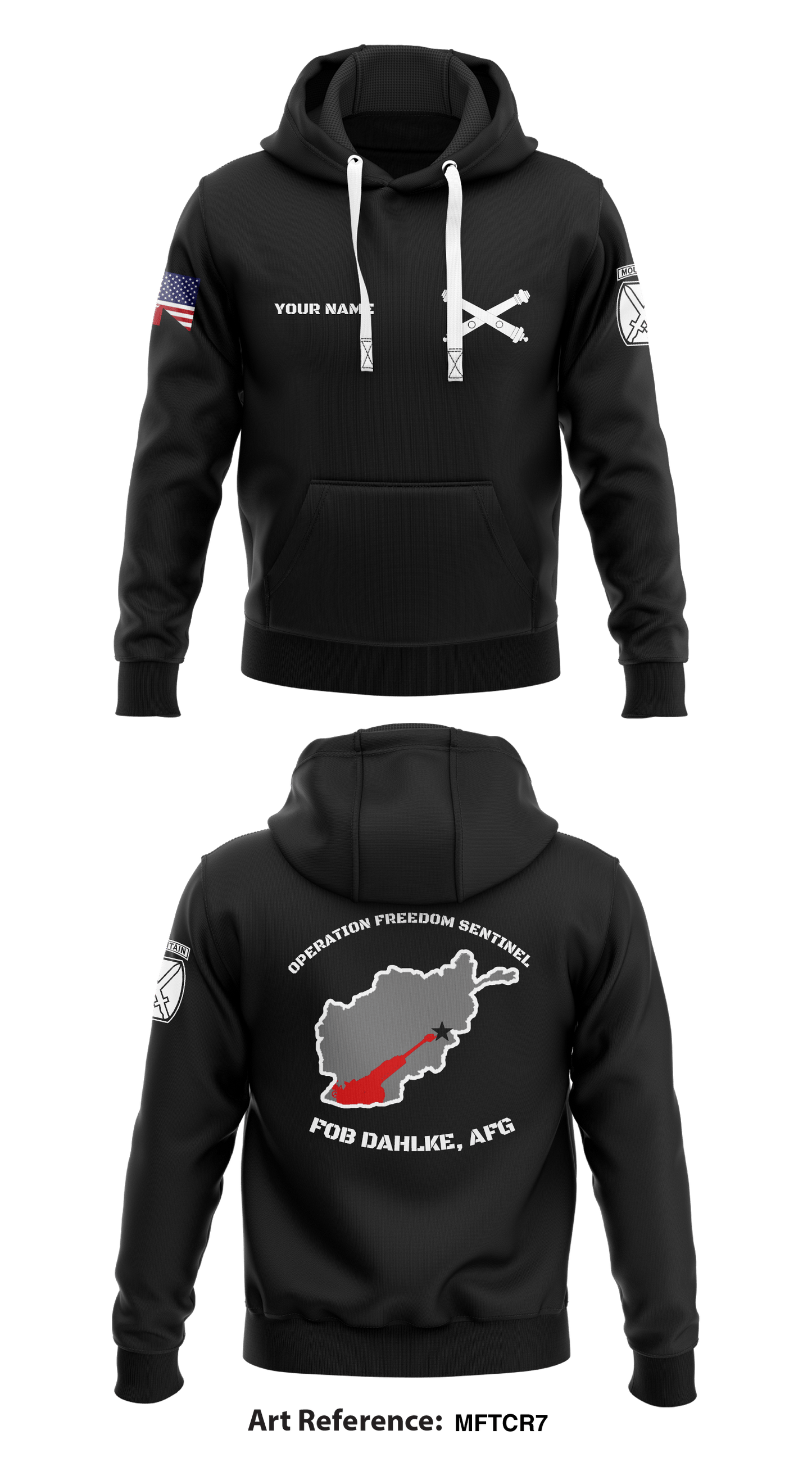 3rd BN, 6th FAR, 1BCT, 1MTN Store 1 Core Men's Hooded Performance Sweatshirt - MFtCR7