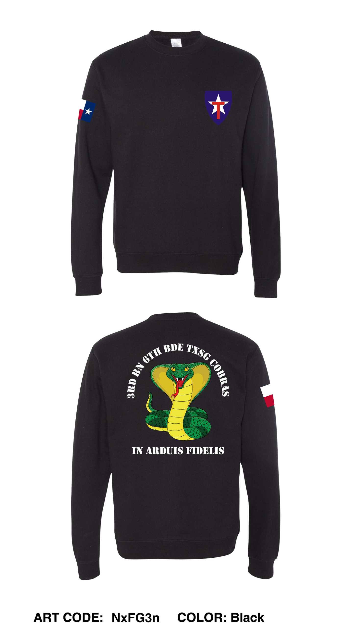 3rd BN 6th BDE TXSG Cobras Comfort Unisex Crewneck Sweatshirt - NxFG3n