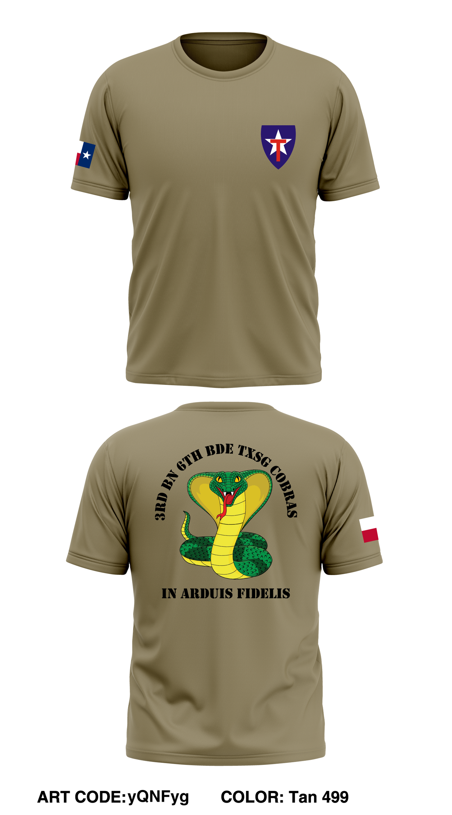3rd BN 6th BDE TXSG Cobras Core Men's SS Performance Tee - yQNFyg