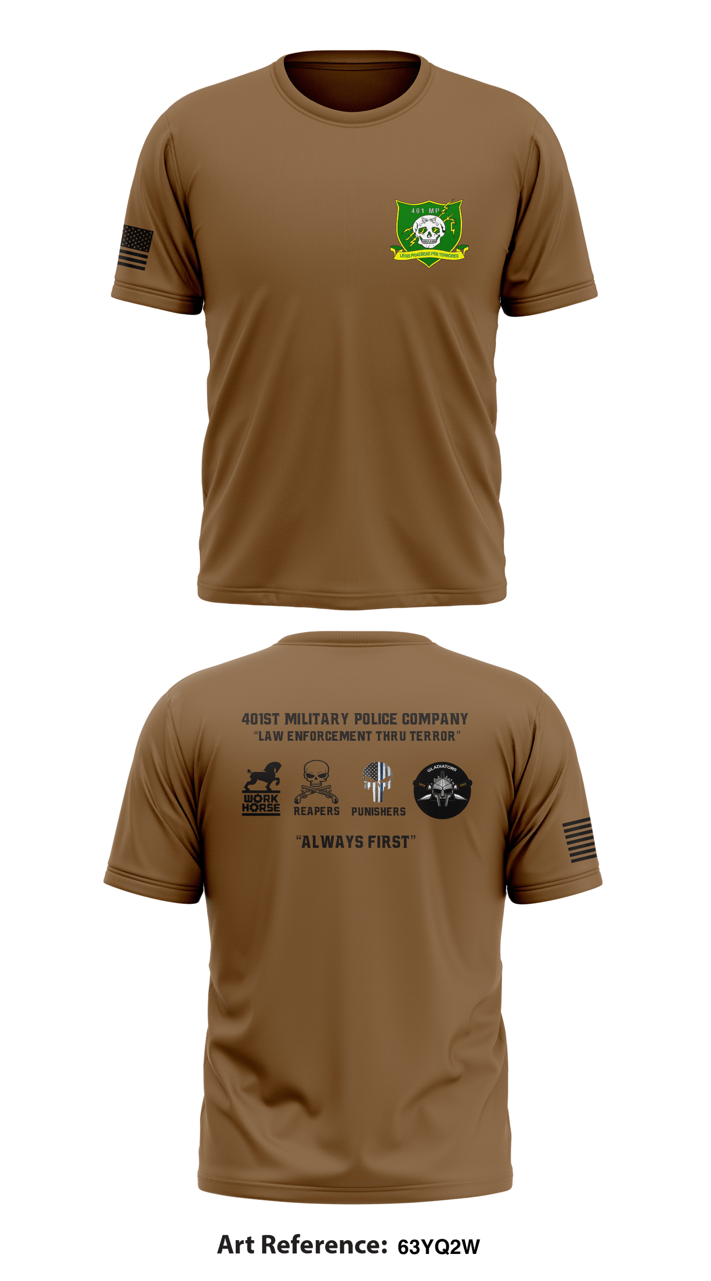 401st Military Police Company Store 1 Core Men's SS Performance Tee - 63yQ2w