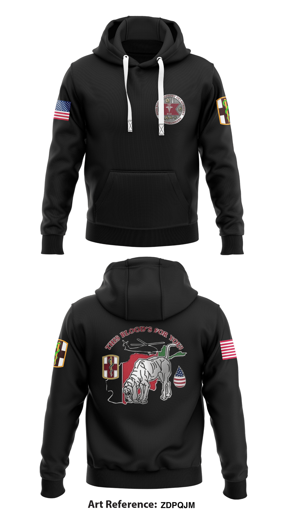 44th Blood Support Detachment Core Men's Hooded Performance Sweatshirt - ZdpqJM