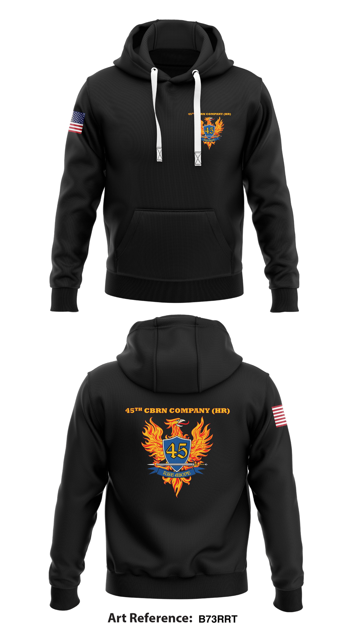 45TH CBRN CO (HR) Store 1 Core Men's Hooded Performance Sweatshirt - b73RRT