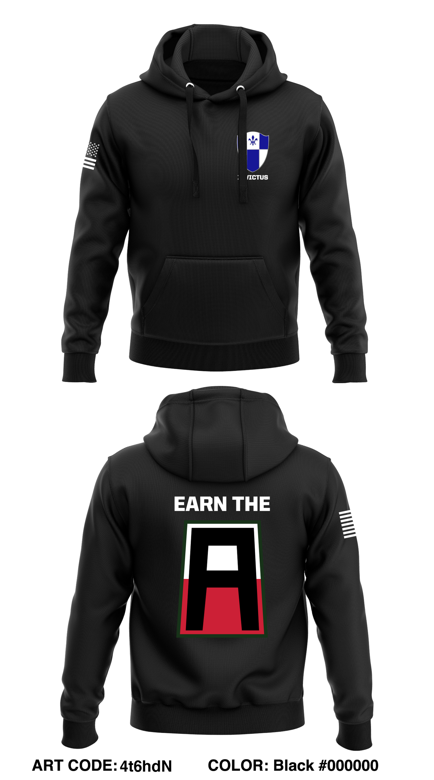 1-345th BEB Core Men's Hooded Performance Sweatshirt - 4t6hdN