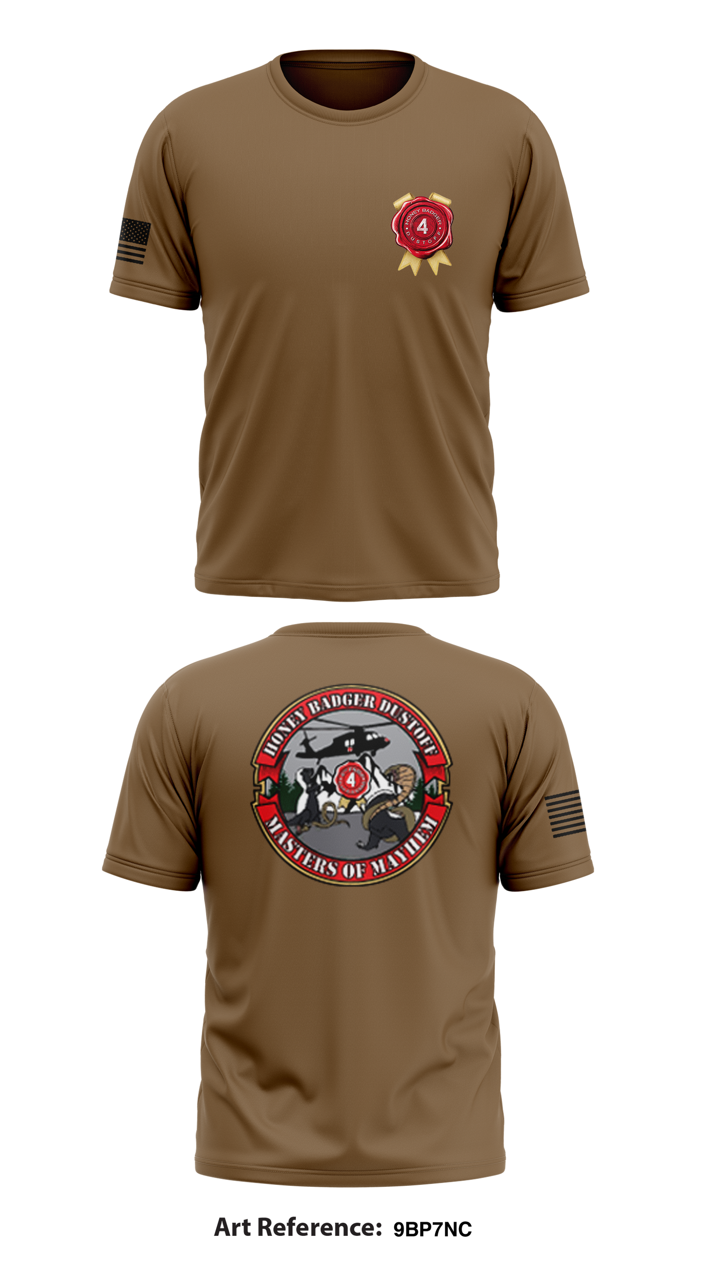 4th Platoon, Honey Badgers Store 1 Core Men's SS Performance Tee - 9bp7nc