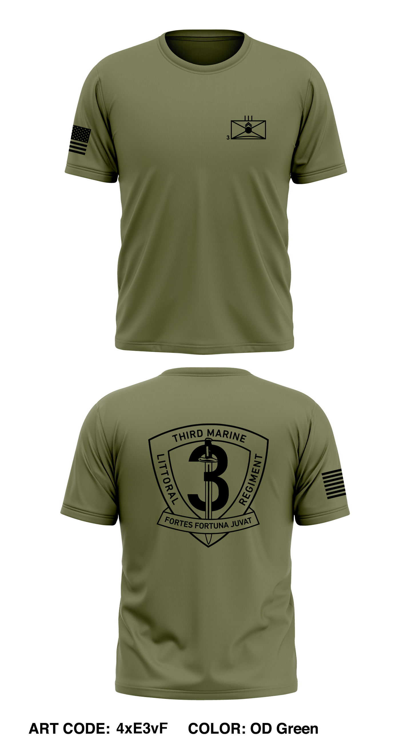 3D Marine Littoral Regiment Core Men's SS Performance Tee - 4xE3vF