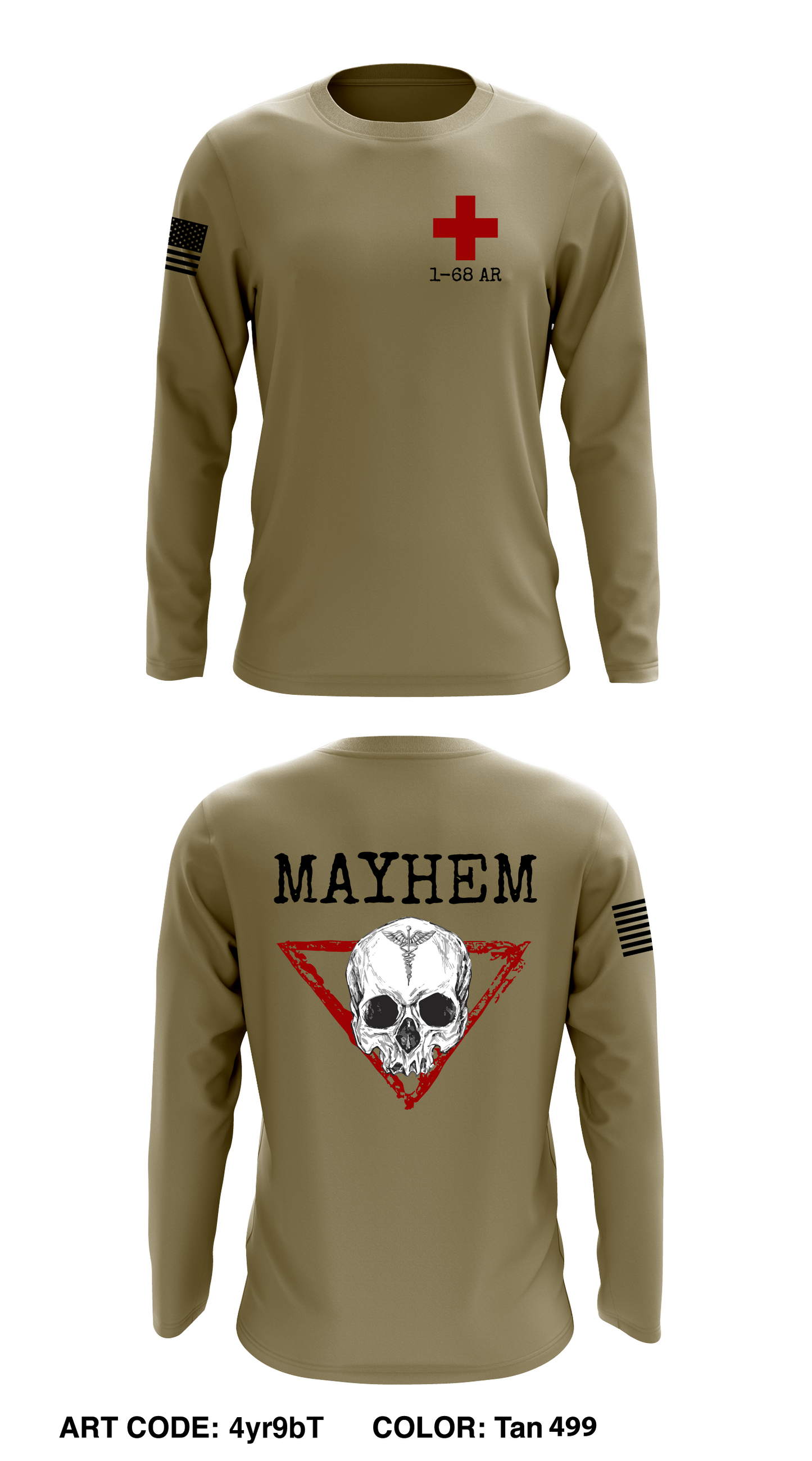 1-68 medics Core Men's LS Performance Tee - 4yr9bT