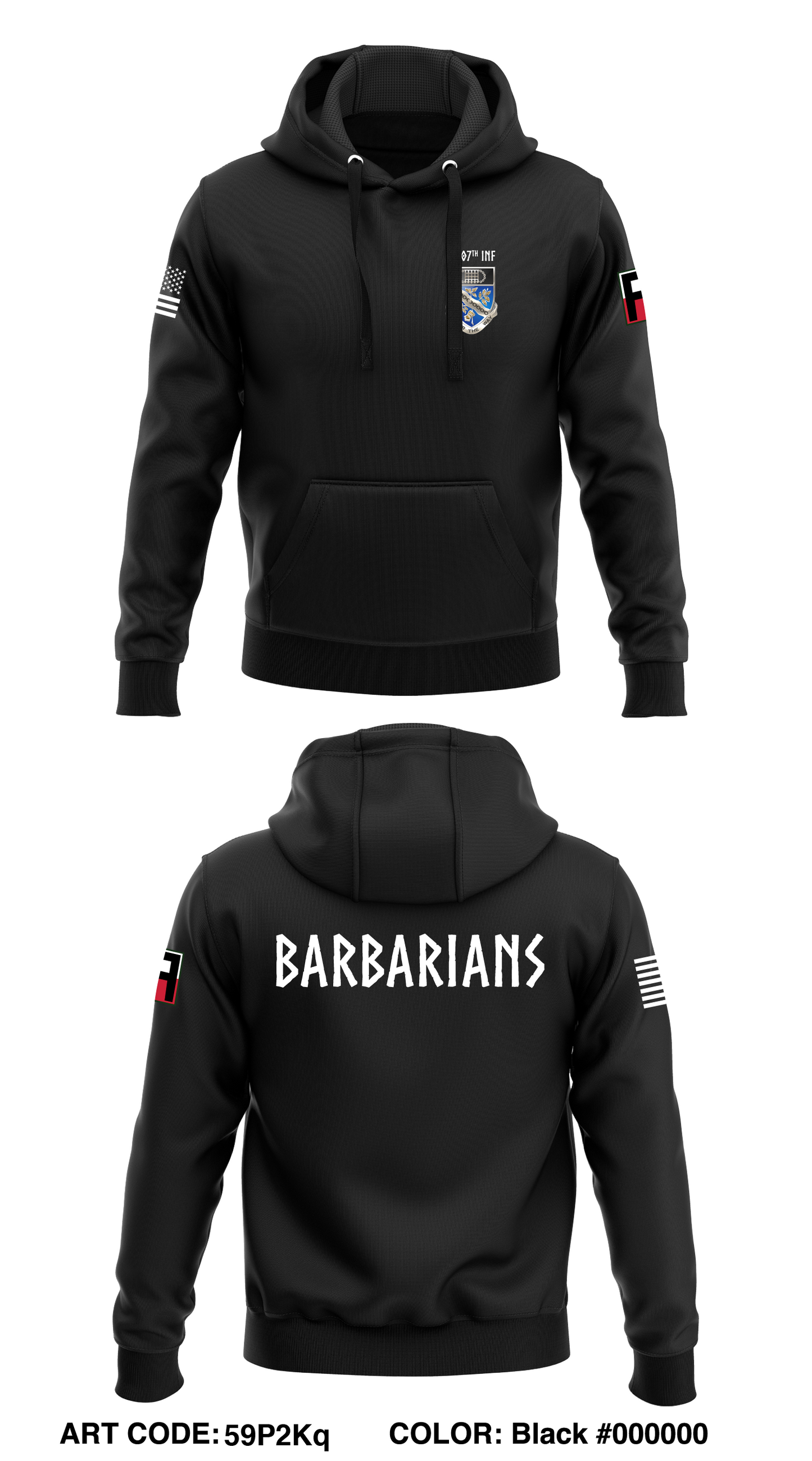 1-37 Infantry Core Men's Hooded Performance Sweatshirt - 59P2Kq