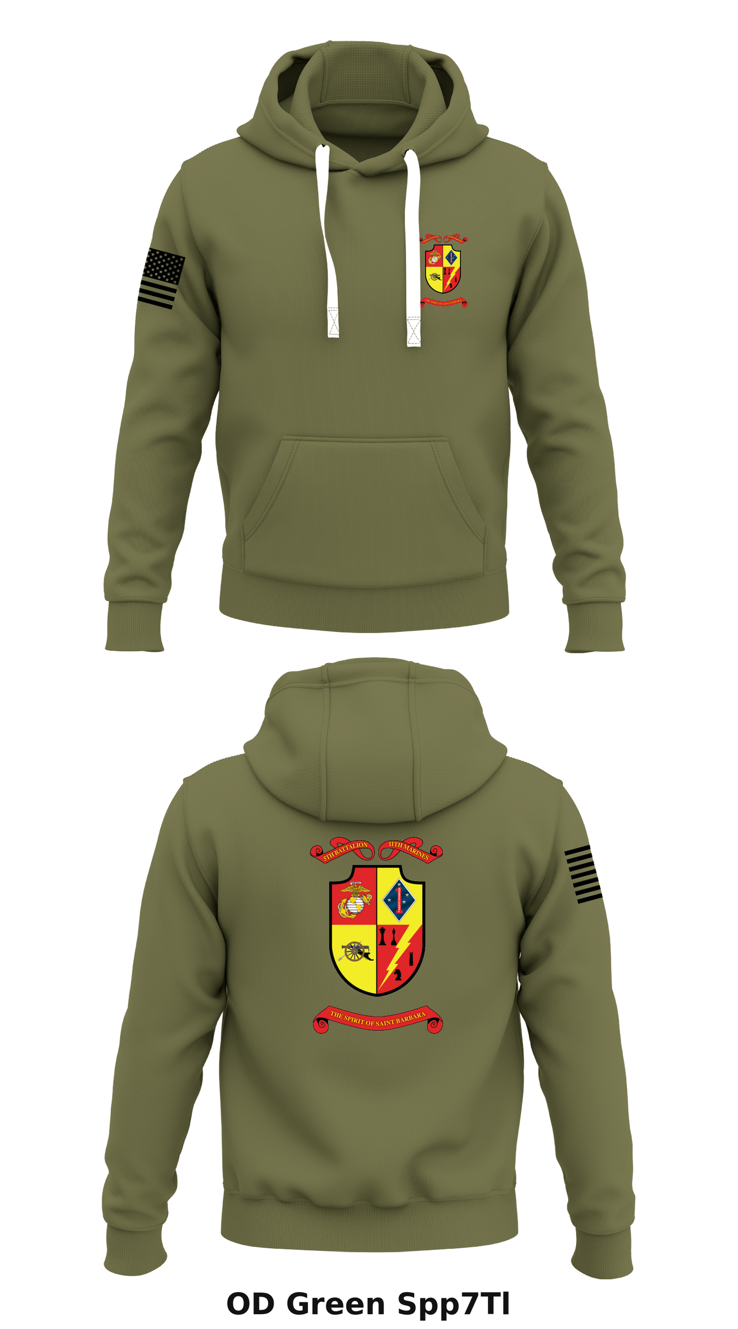 5th Bn, 11th Mar Store 1 Core Men's Hooded Performance Sweatshirt - Spp7Tl