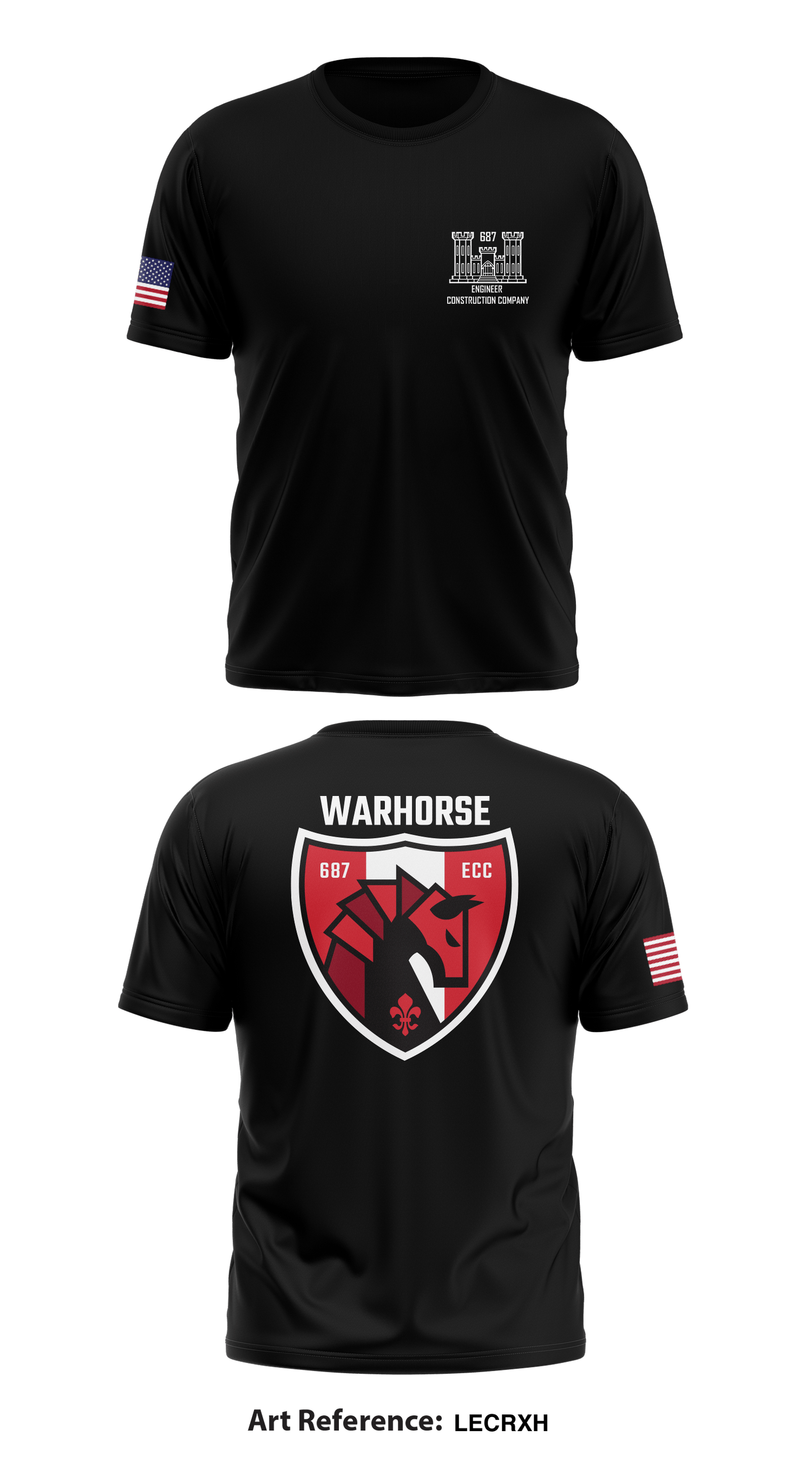 687th Engineer Construction Company Store 1 Core Men's SS Performance Tee - Lecrxh