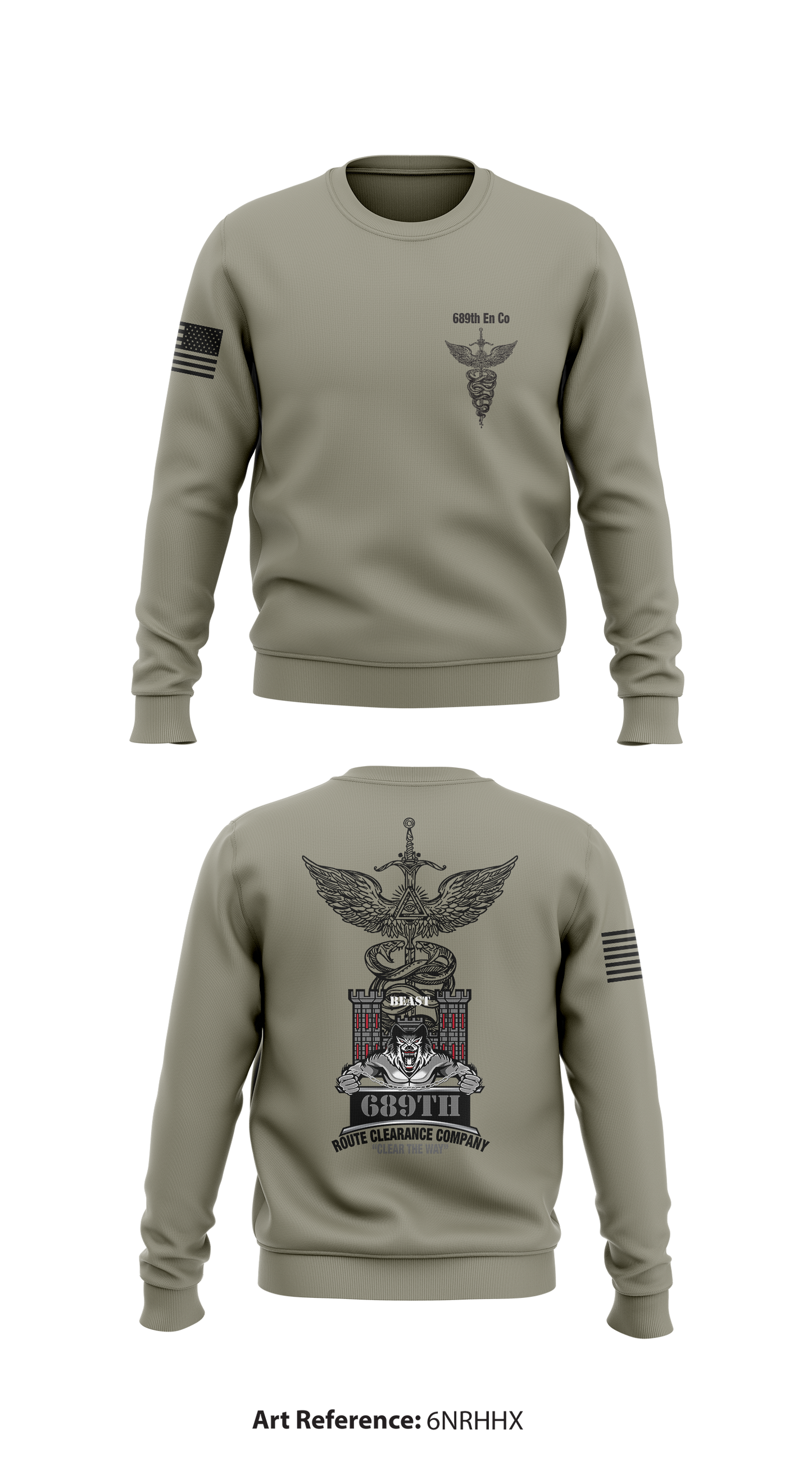 689th En Co Store 1 Core Men's Crewneck Performance Sweatshirt - 6nrHhx