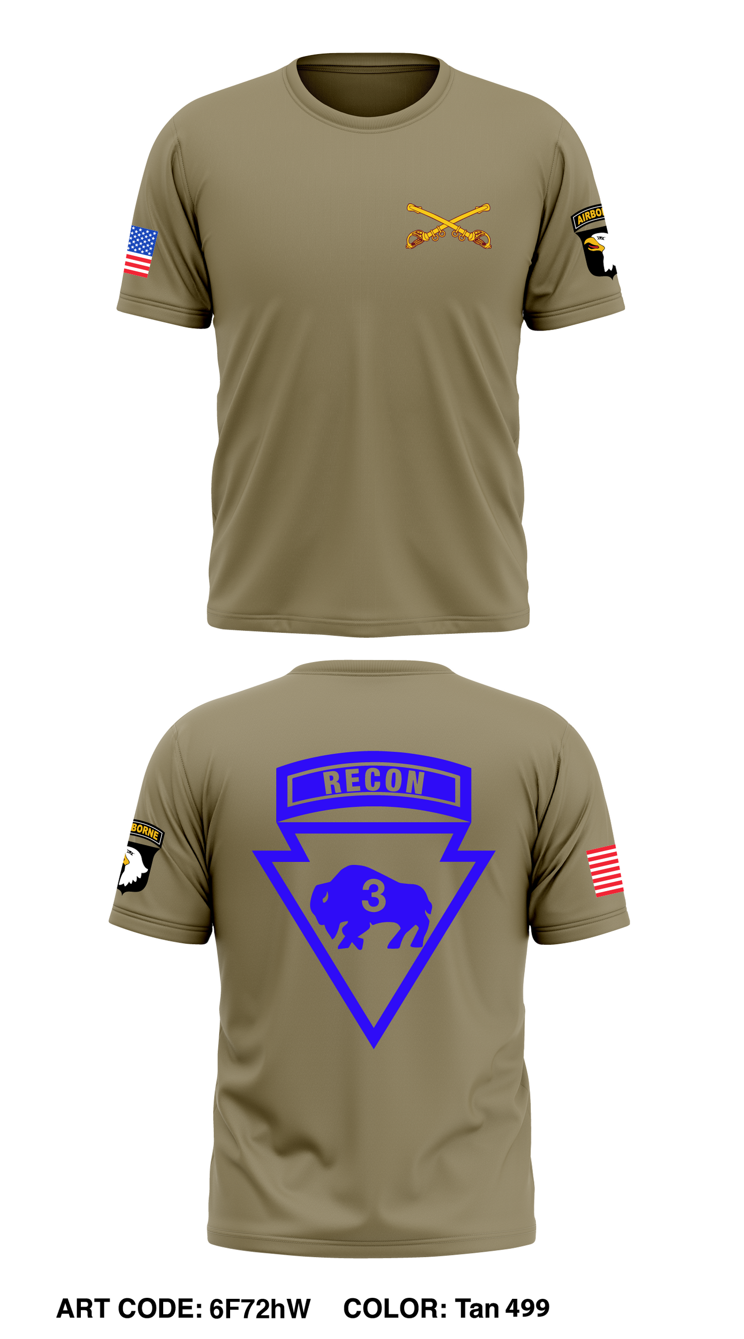 3rd PLT, B-TRP, 1-32 CAV, 101st ABN Core Men's SS Performance Tee - 6F72hW