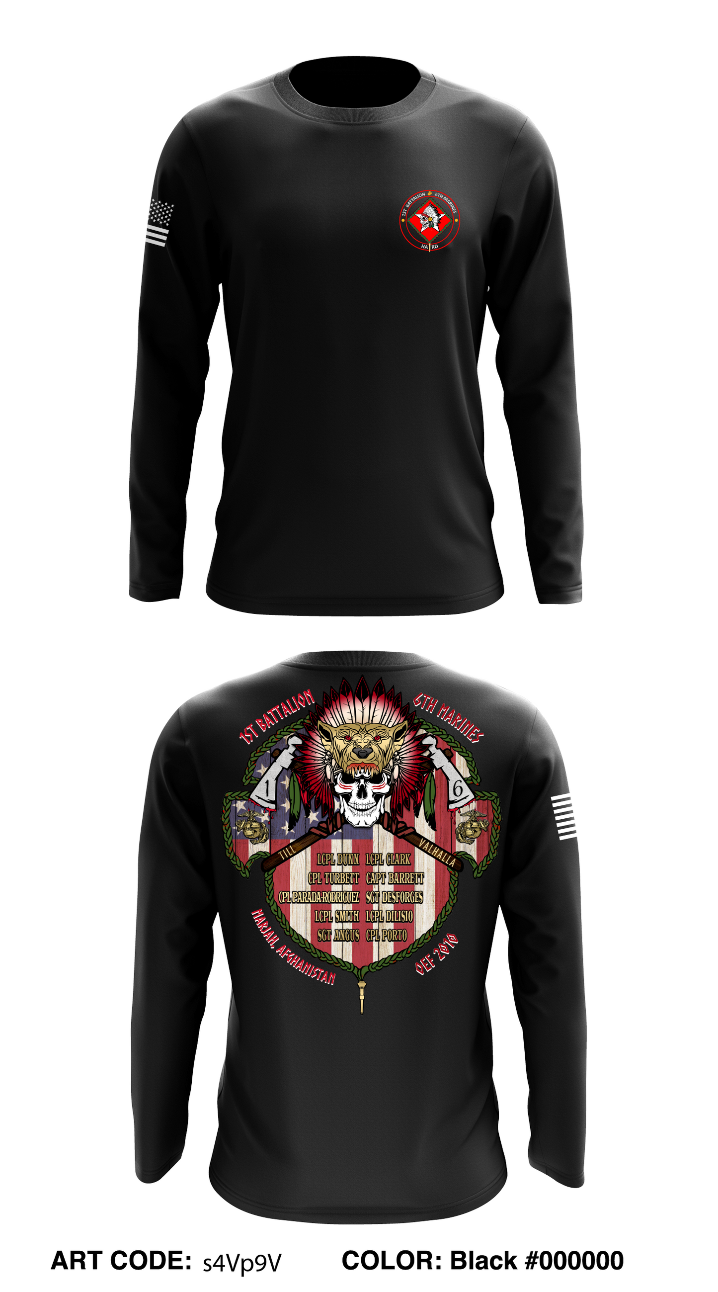 1/6 Marines Store 1 Store 3 Core Men's LS Performance Tee - s4Vp9v
