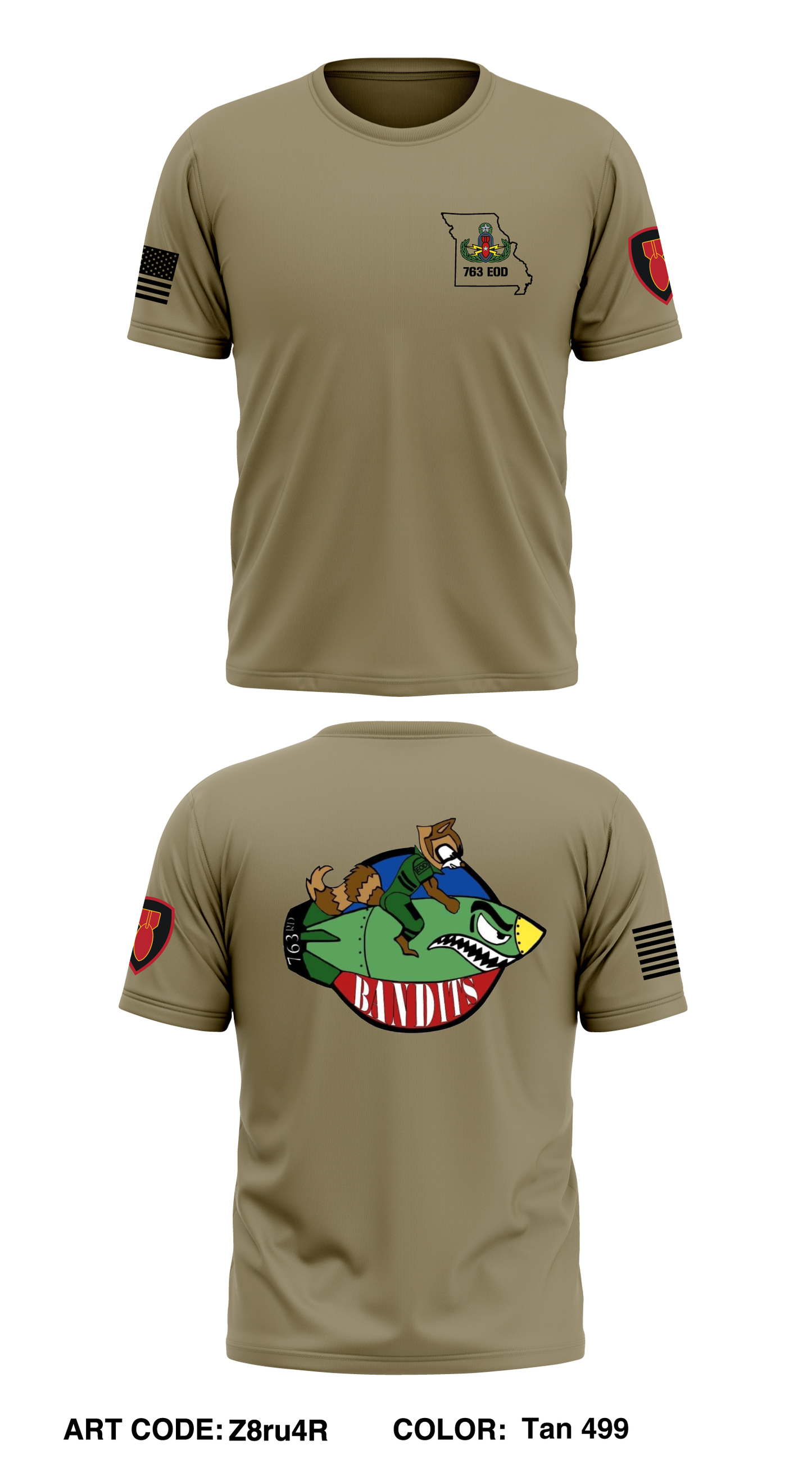 763 EOD Core Men's SS Performance Tee - Z8ru4R