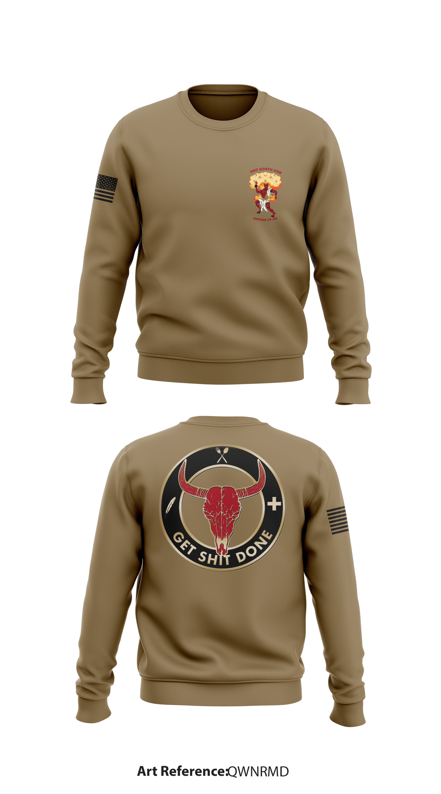834th ASB Store 1 Core Men's Crewneck Performance Sweatshirt - QwnrMd