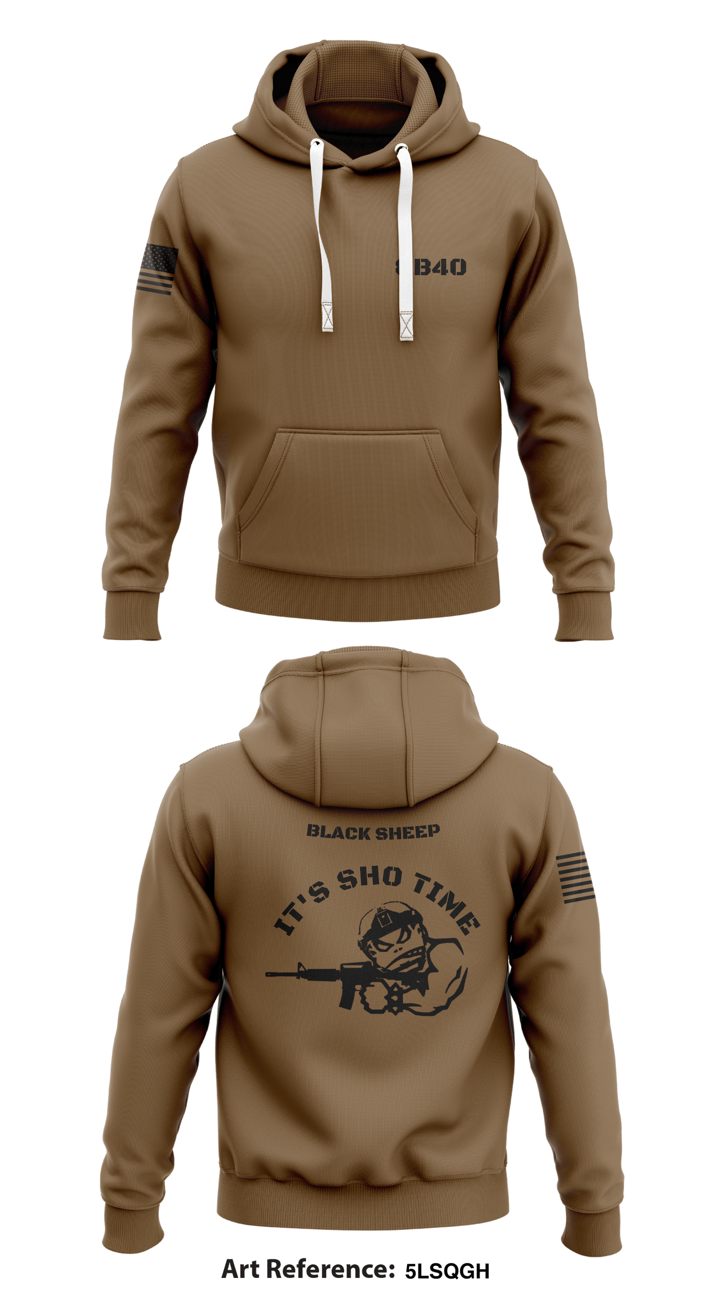 8B4, Black Sheep Store 1 Core Men's Hooded Performance Sweatshirt - 5LsqGh