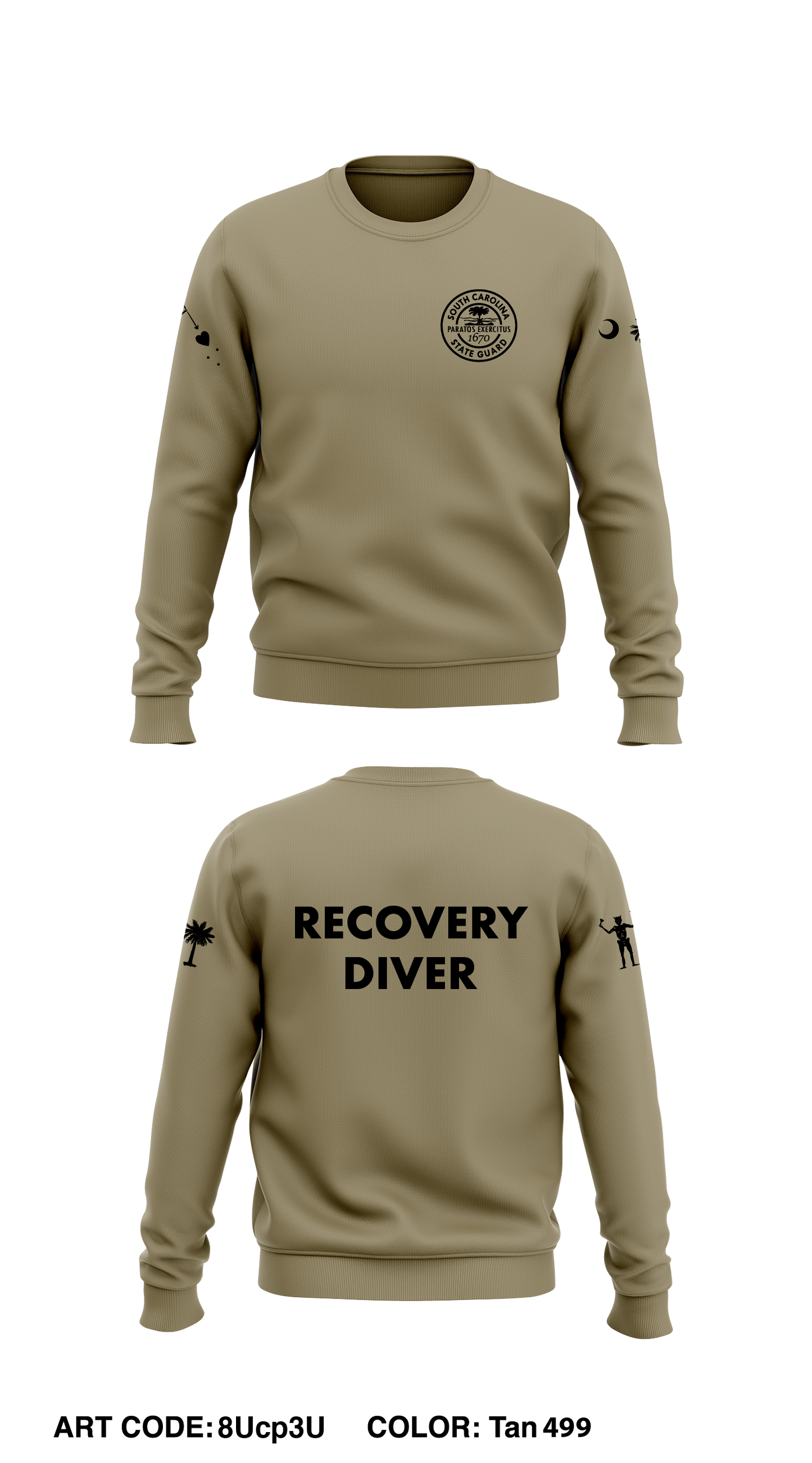 SCSG Dive Team Core Men's Crewneck Performance Sweatshirt - 8Ucp3U