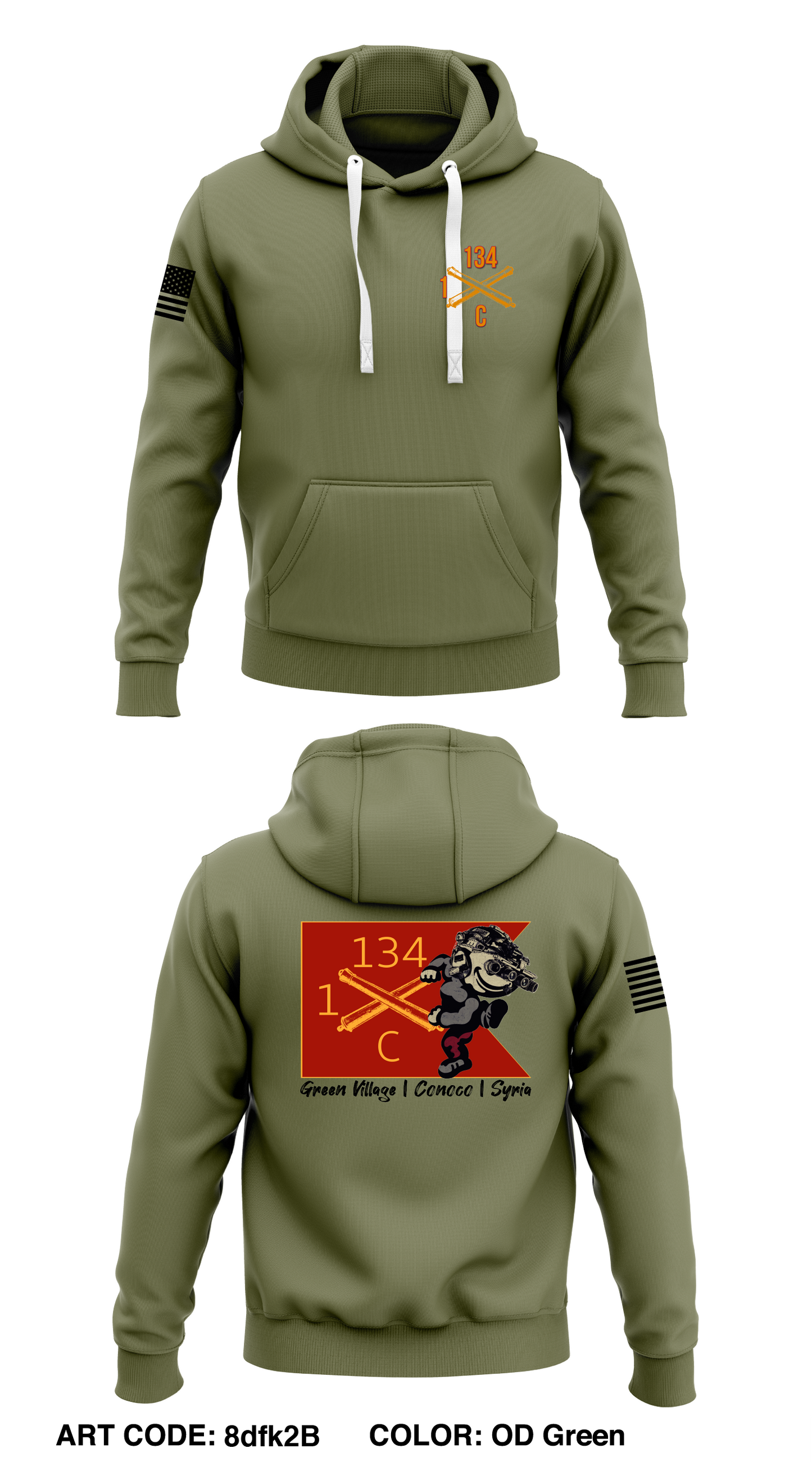 C134 OIR Limited Core Men's Hooded Performance Sweatshirt - 8dfk2B