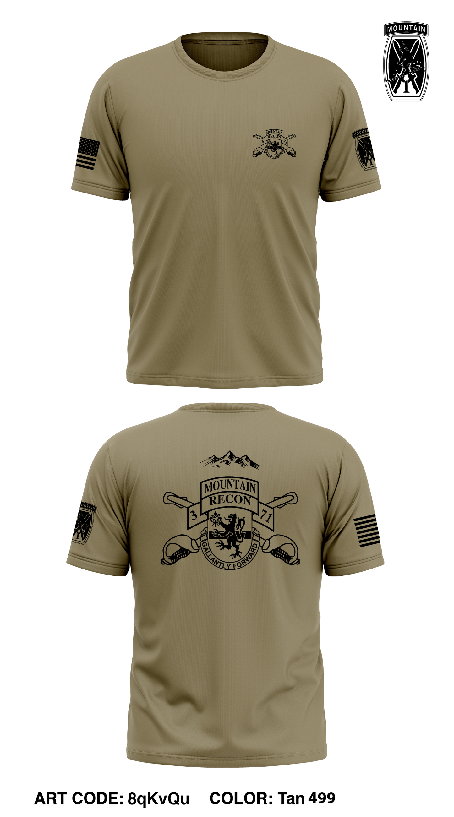3-71 CAV - Unit Gear Core Men's SS Performance Tee - 8qKvQu