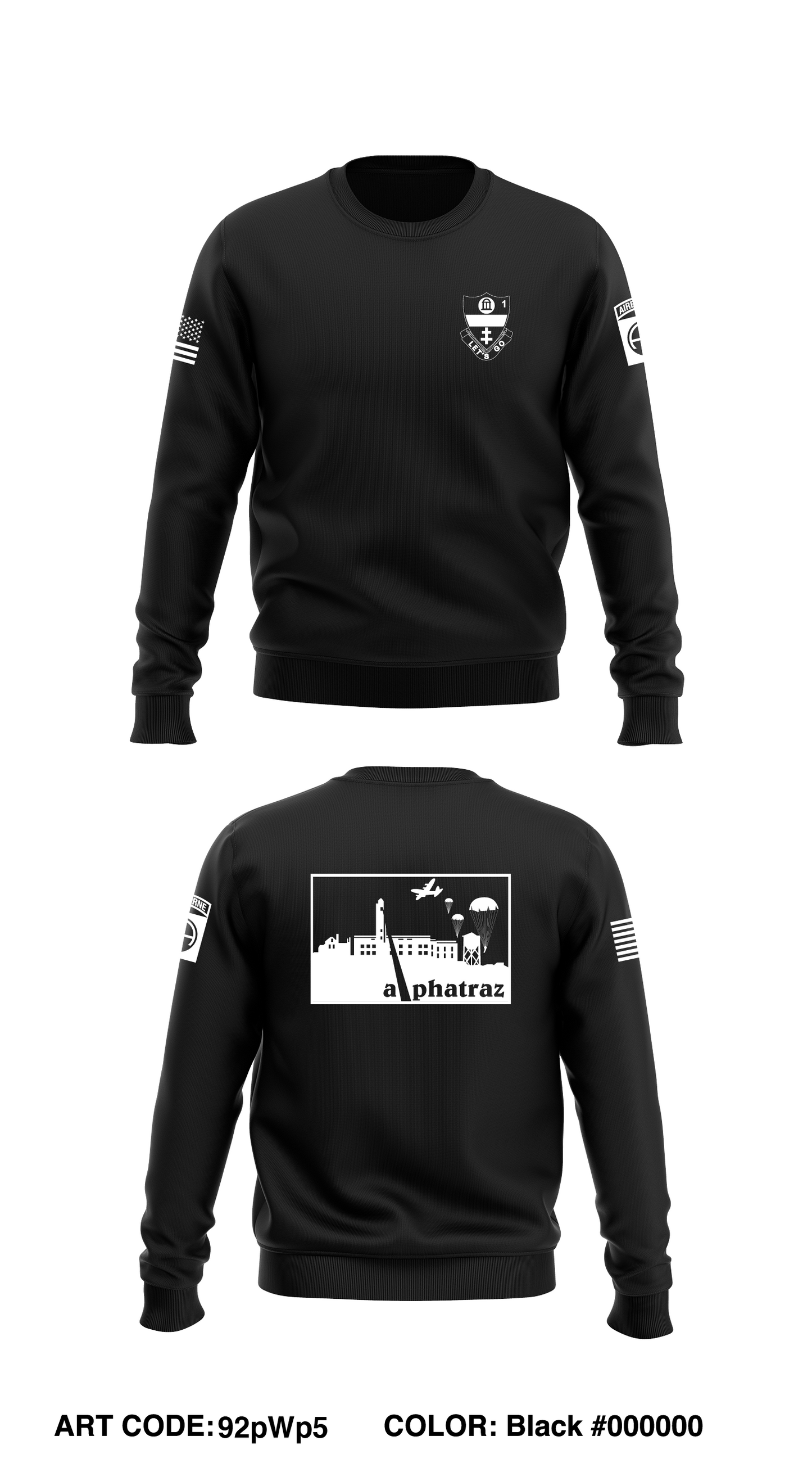A CO, 1st BN, 325th AIR Core Men's Crewneck Performance Sweatshirt - 92pWp5